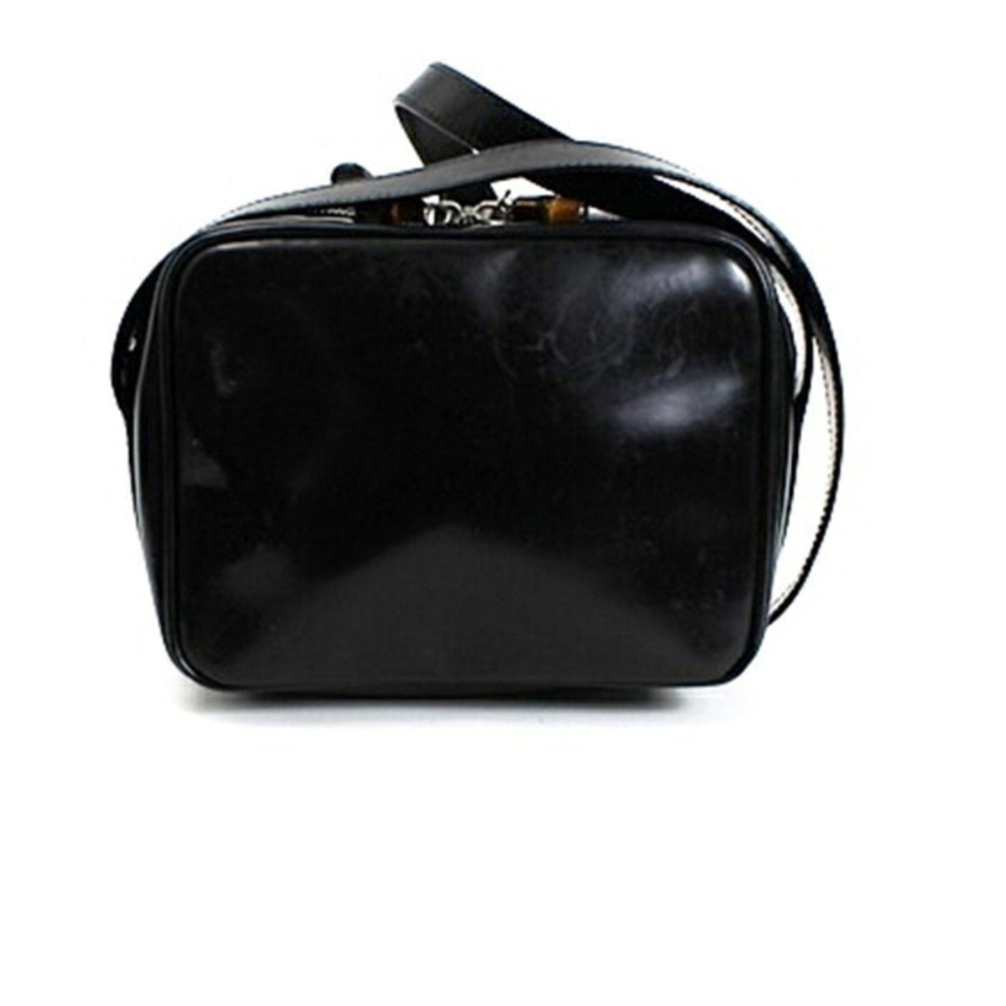 Gucci Black Gray Leather Shoulder Bag ( )