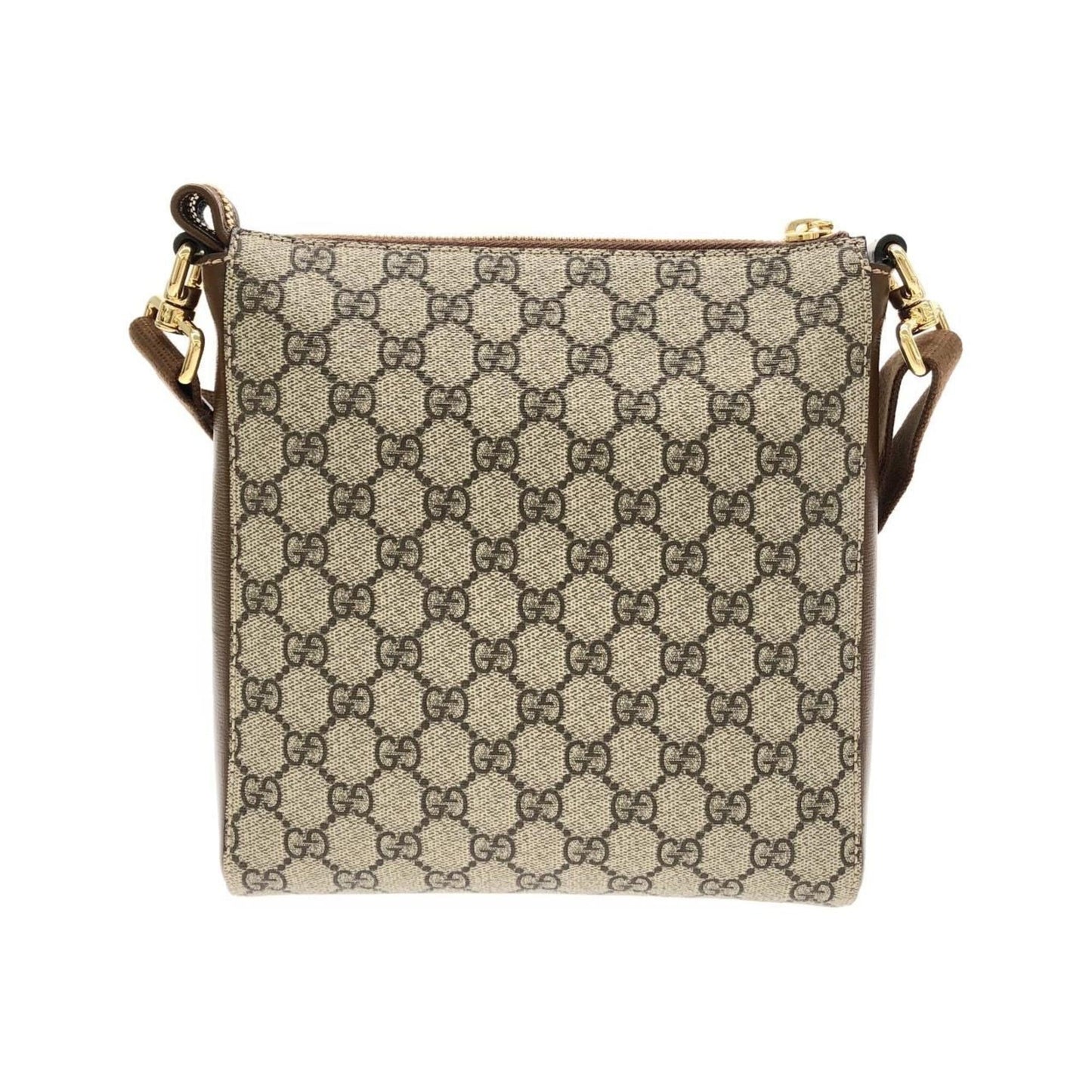 Gucci Beige Brown Gg Supreme Leather Shoulder Bag ( )