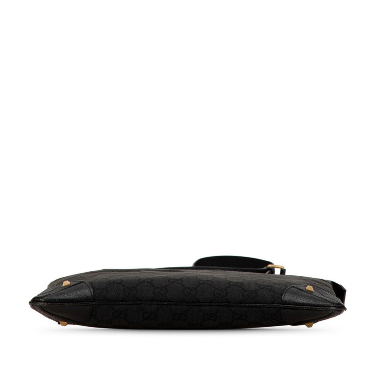 Gucci Black Canvas Leather Shoulder Bag