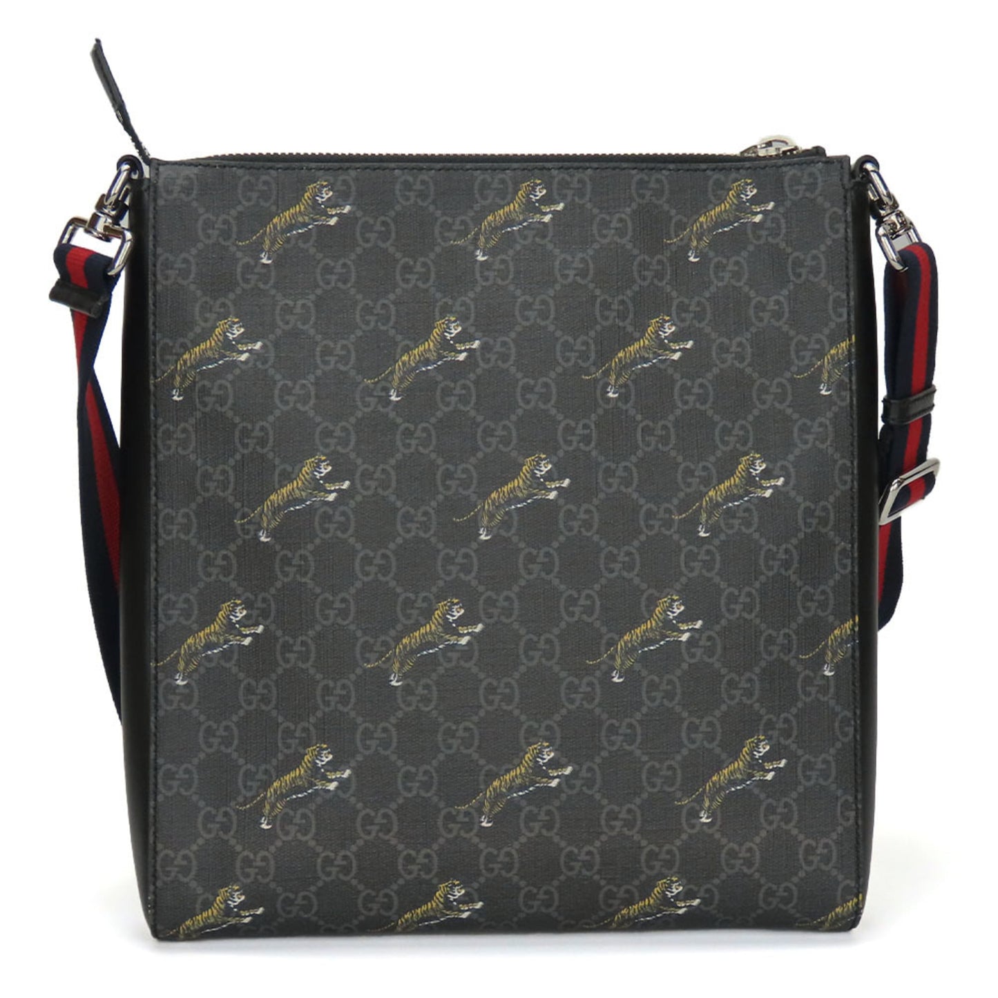 Gucci Black Gray Gg Supreme Shoulder Bag ( )