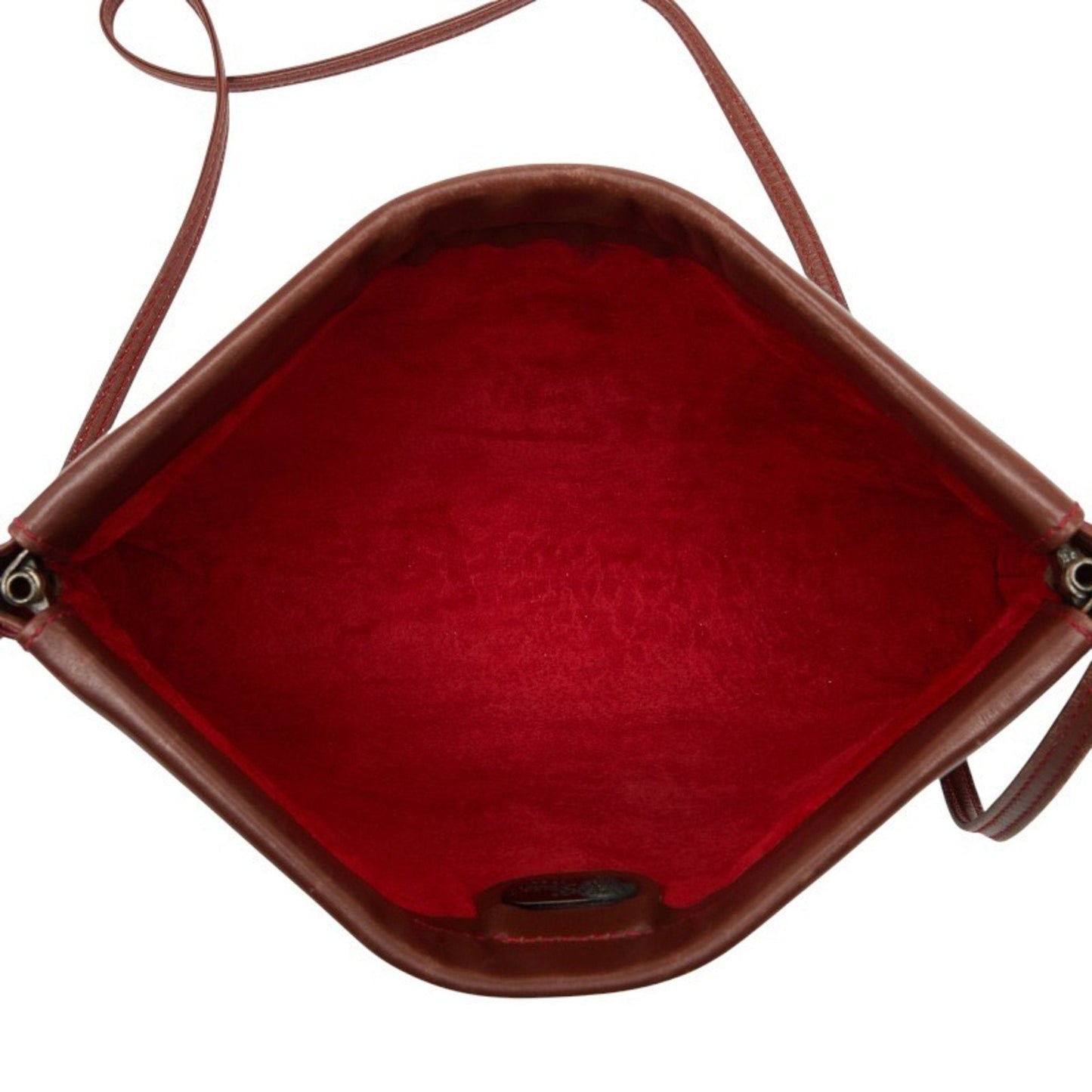 Gucci Red Brown Leather Shoulder Bag ( )