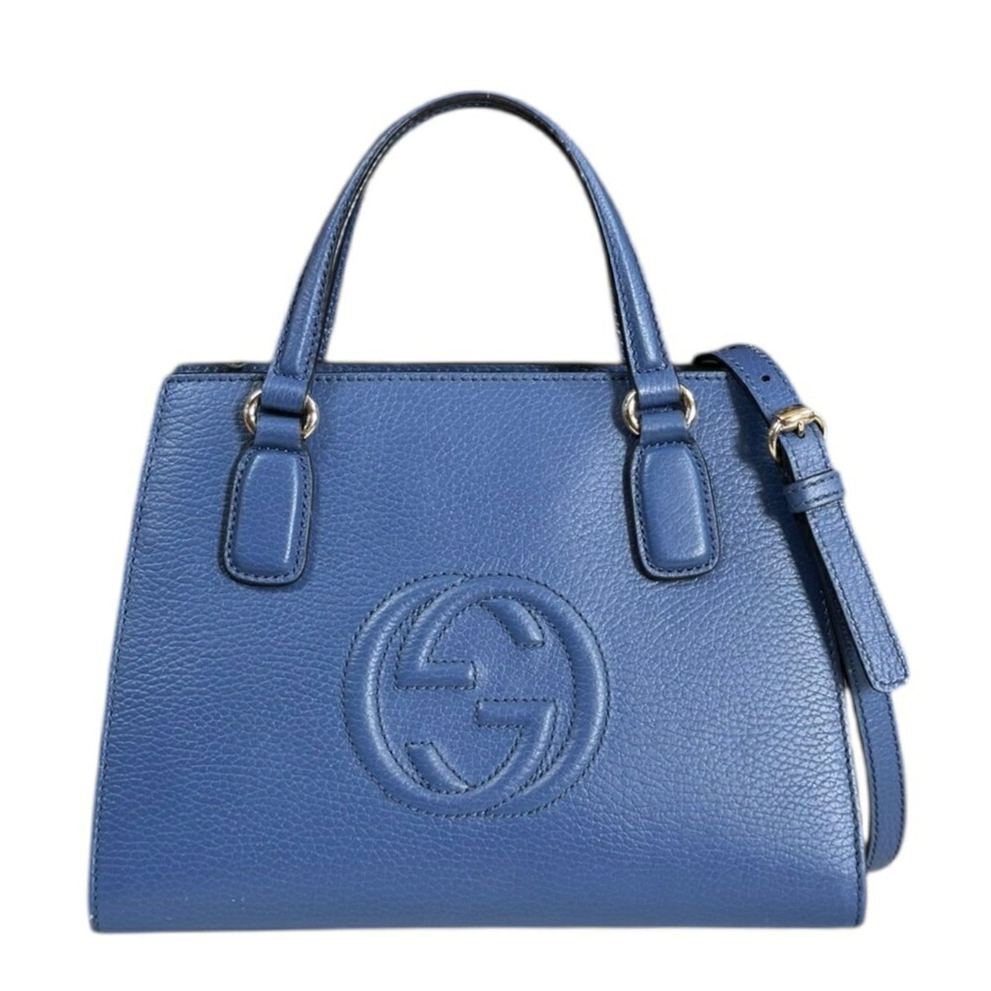 Gucci Soho Blue Leather Shoulder Bag ( )