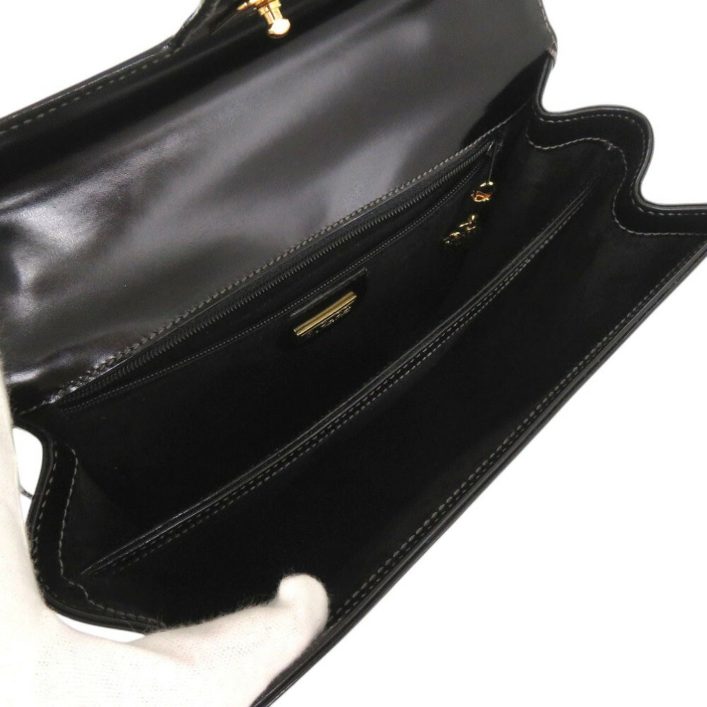 Gucci Black Leather Handbag ( )
