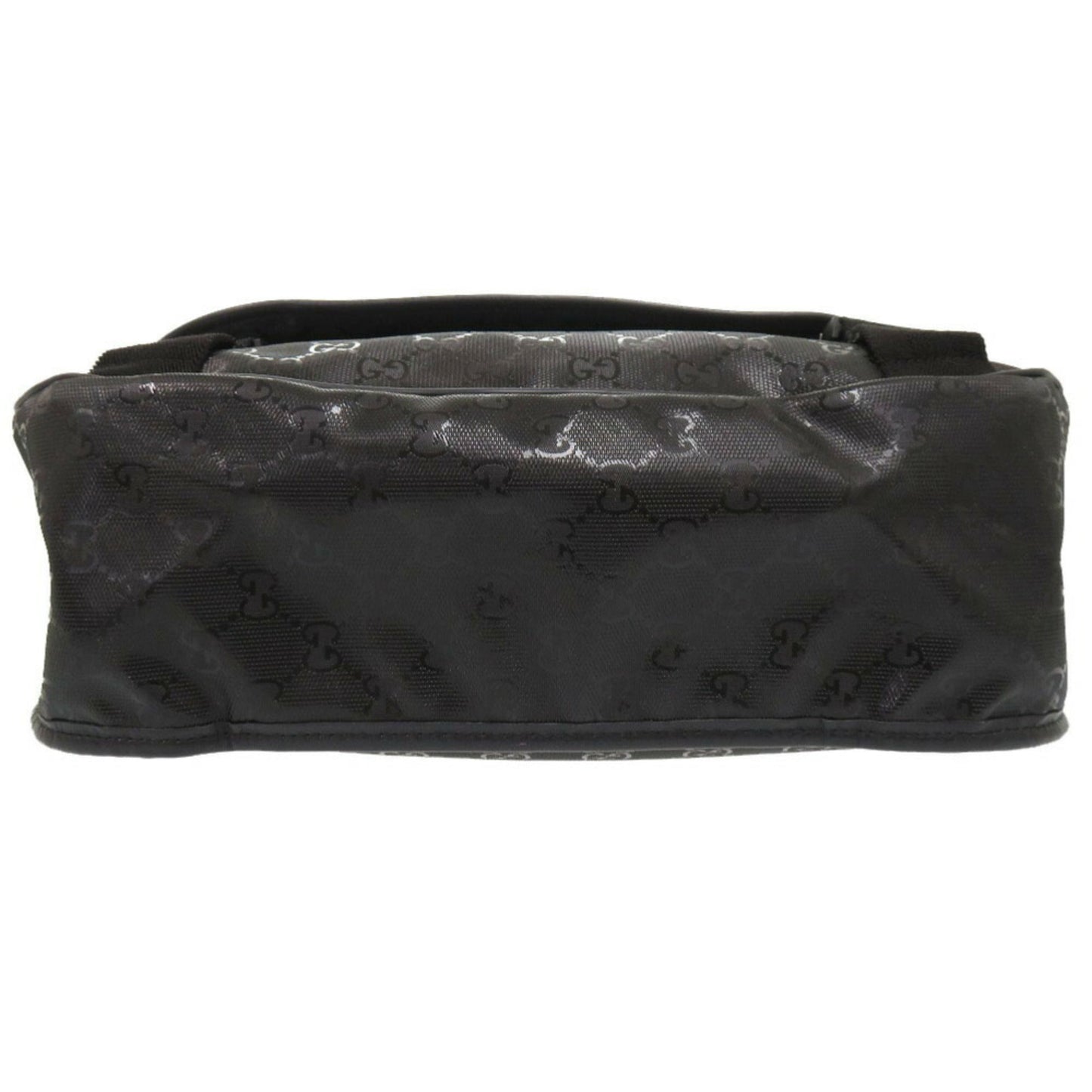 Gucci Black Coated Canvas Pvc Messenger Bag Shoulder Bag ( )