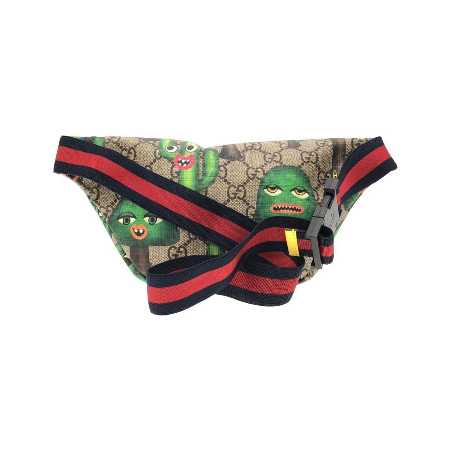 Gucci Beige Green Yellow Gg Supreme Fanny Pack ( )