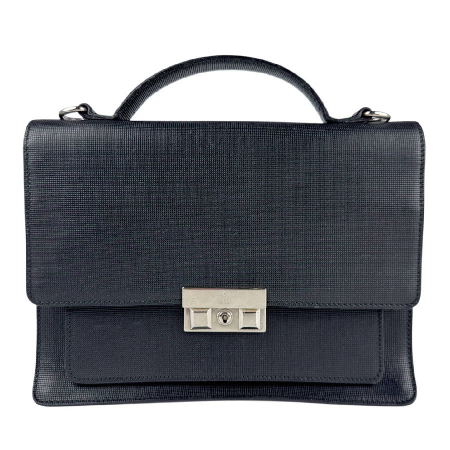 Gucci Black Leather Handbag Shoulder Bag ( )