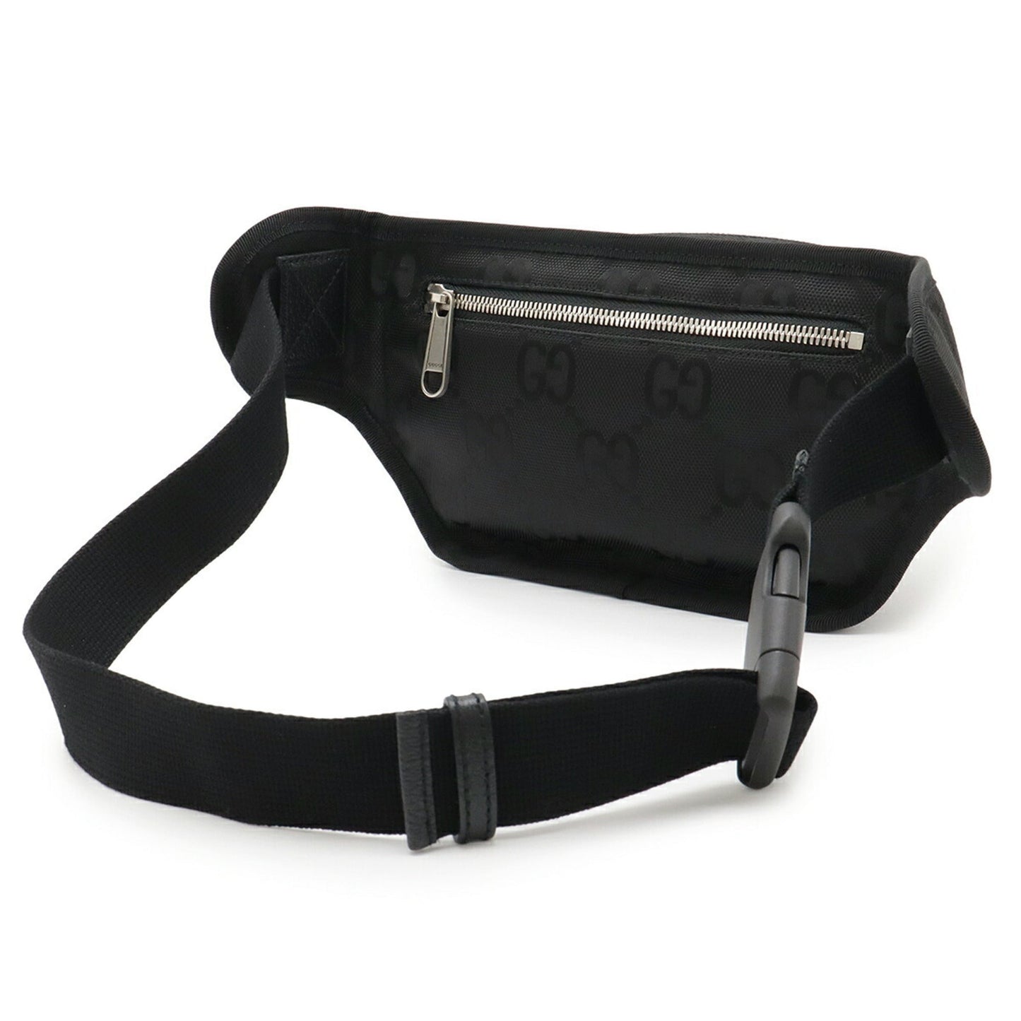 Gucci Black Nylon Canvas Leather Fanny Pack Sling Bag ( )