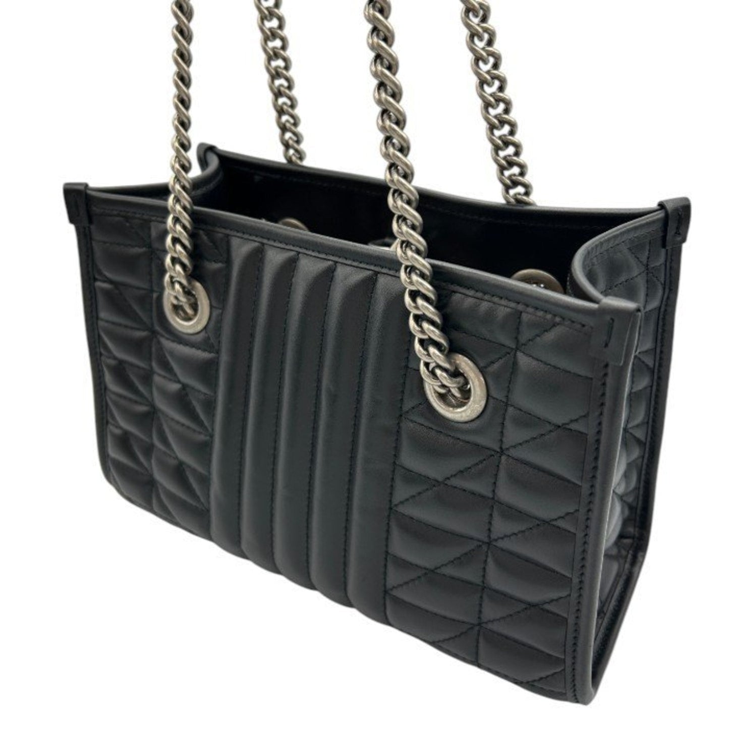 Gucci Gg Marmont Black Leather Tote Bag ( )