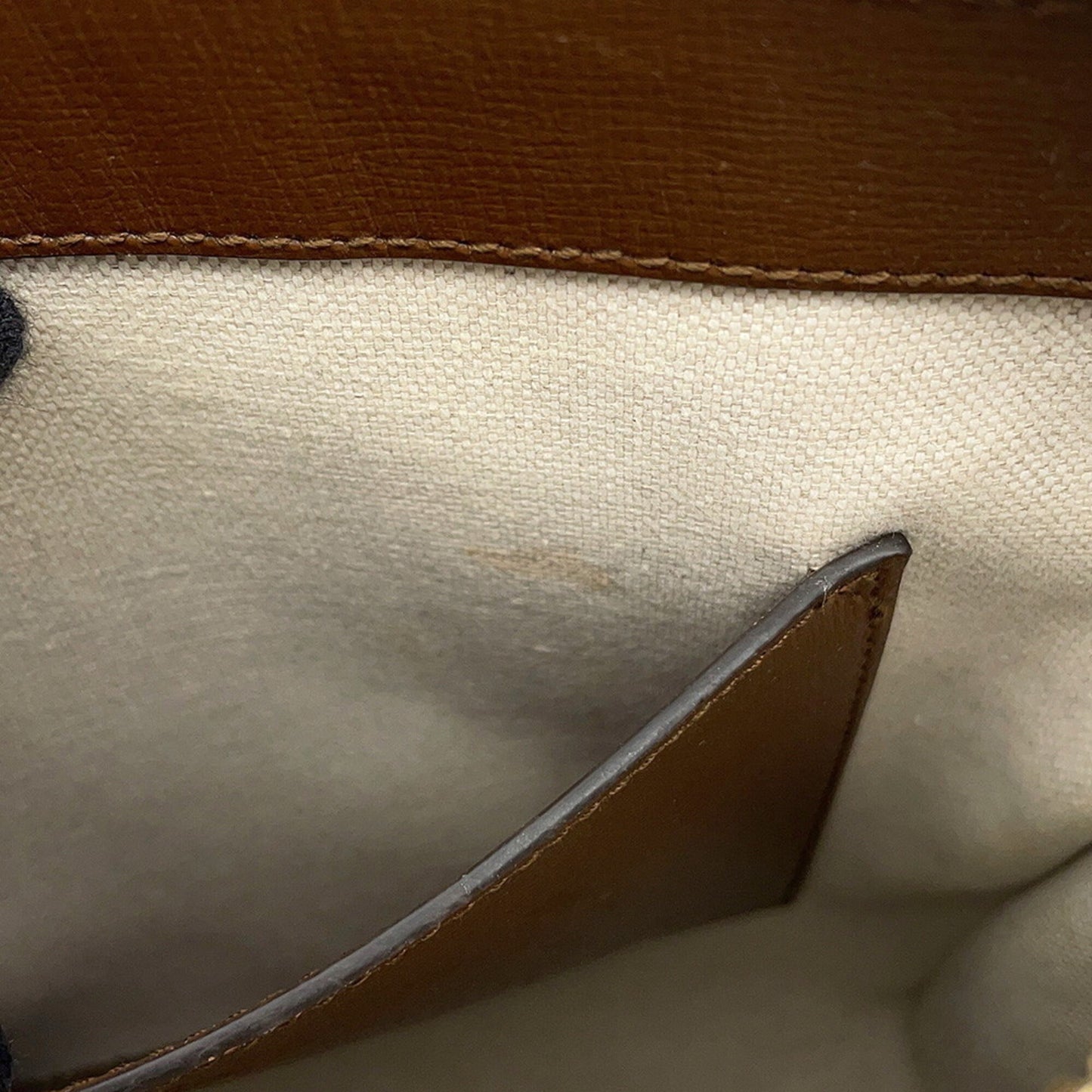 Gucci Beige Brown Gg Supreme Leather Messenger Bag Shoulder Bag ( )