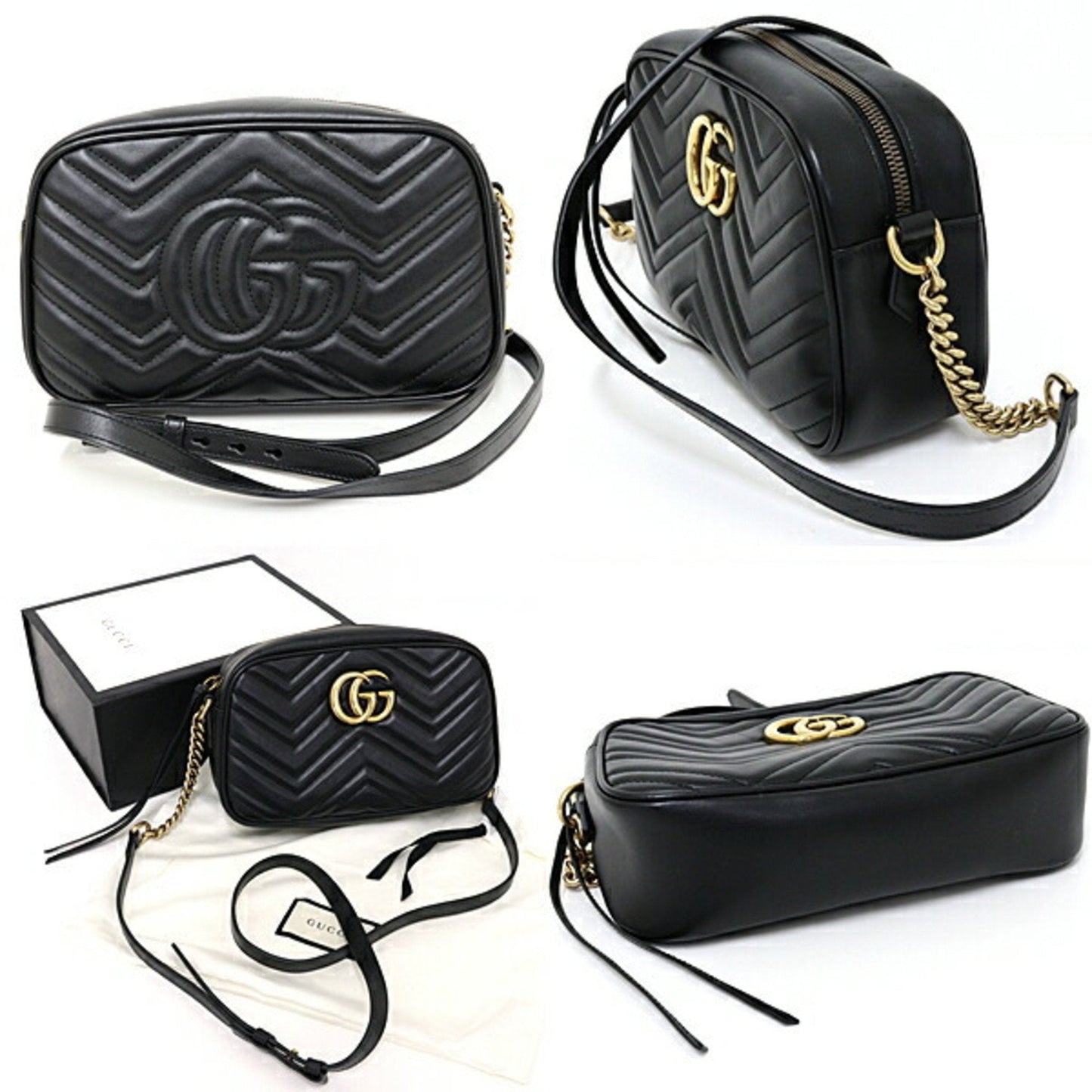 Gucci Black Quilting Leather Shoulder Bag