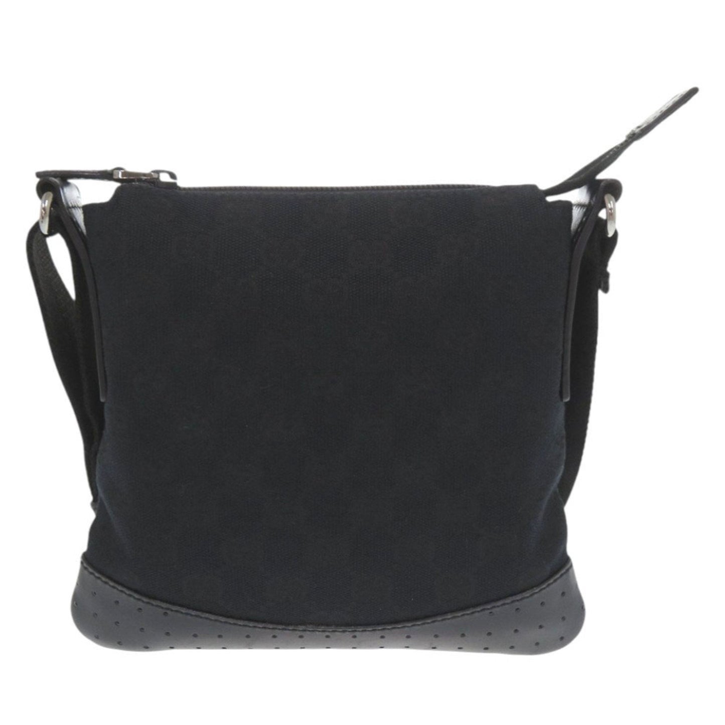 Gucci Gg Canvas Black Gg Canvas Leather Shoulder Bag ( )
