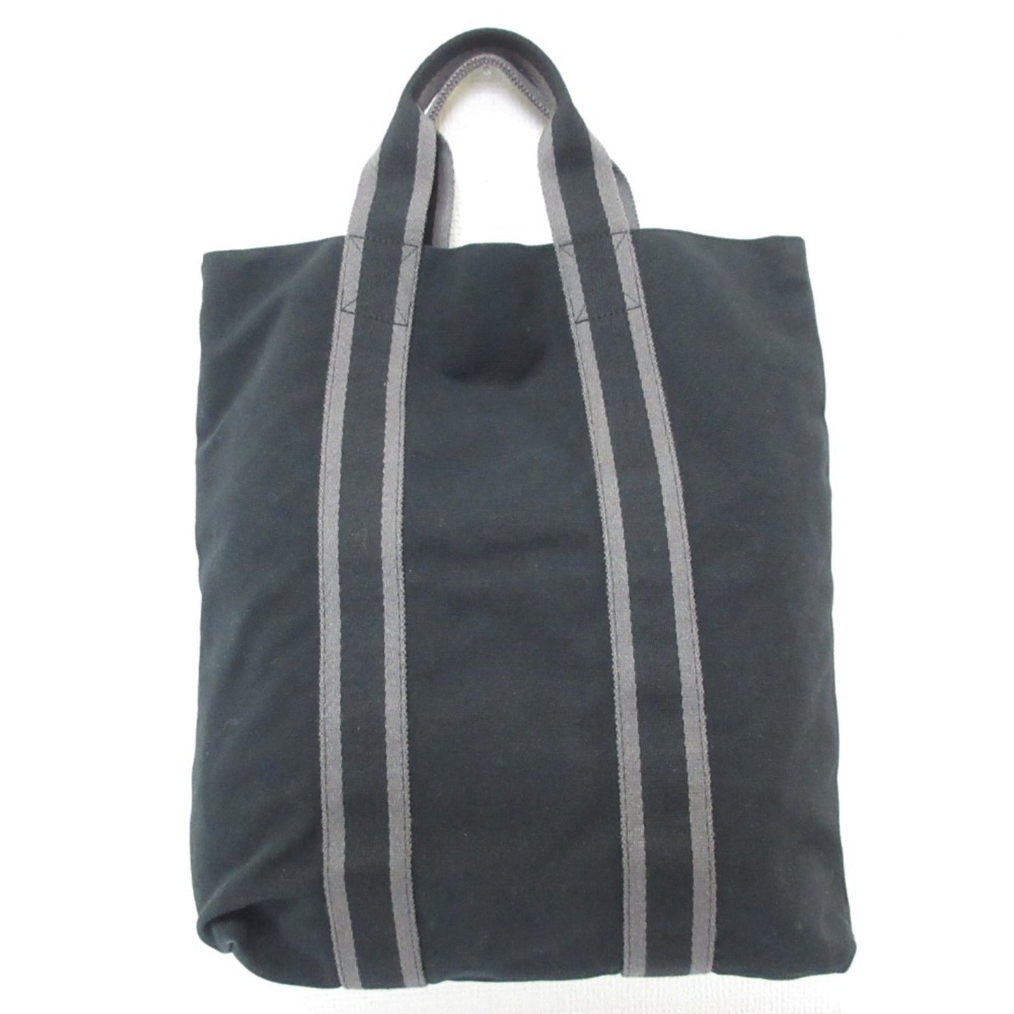 Hermes Fourre Tout Black Canvas Tote Bag ( )