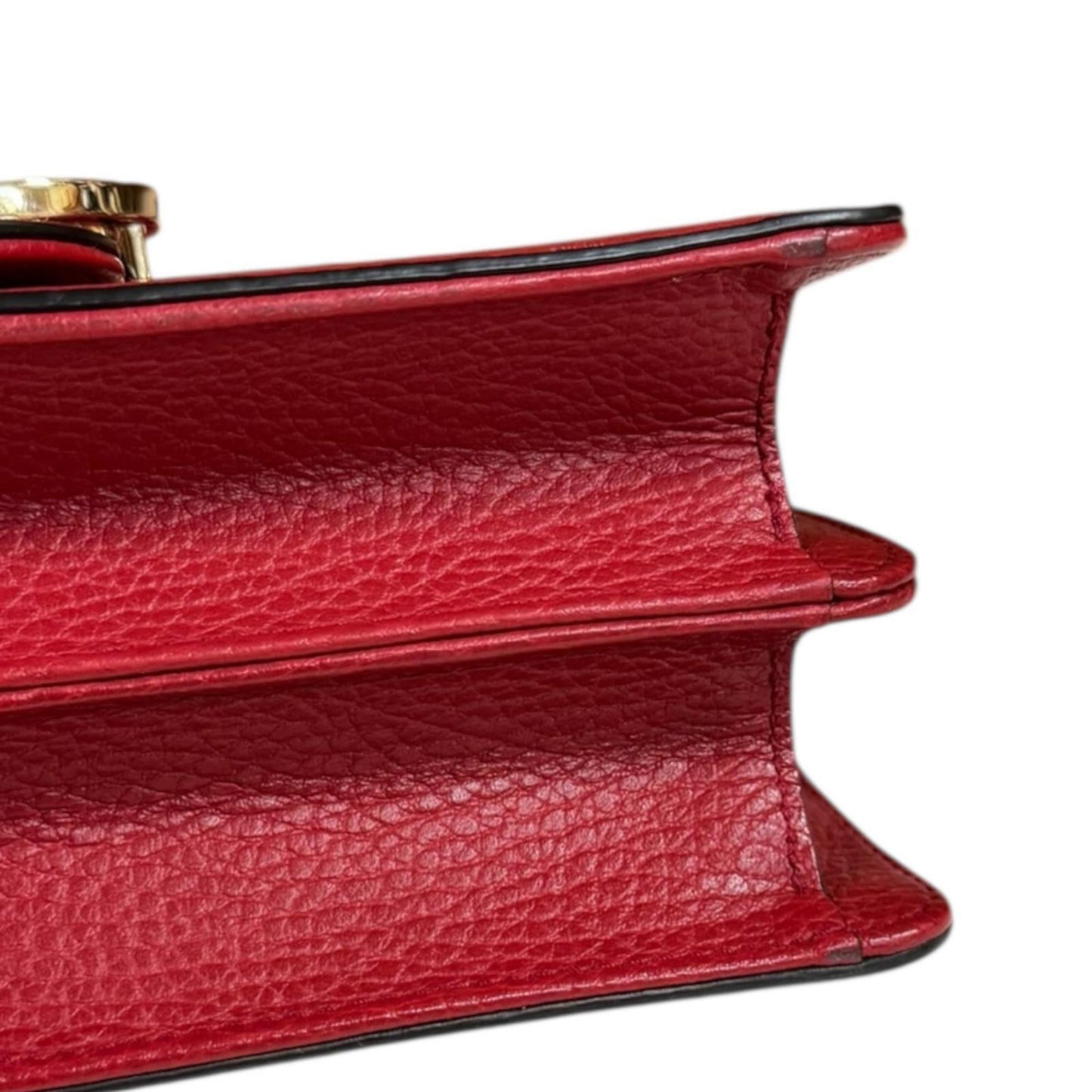 Gucci Red Color Leather Shoulder Bag ( )