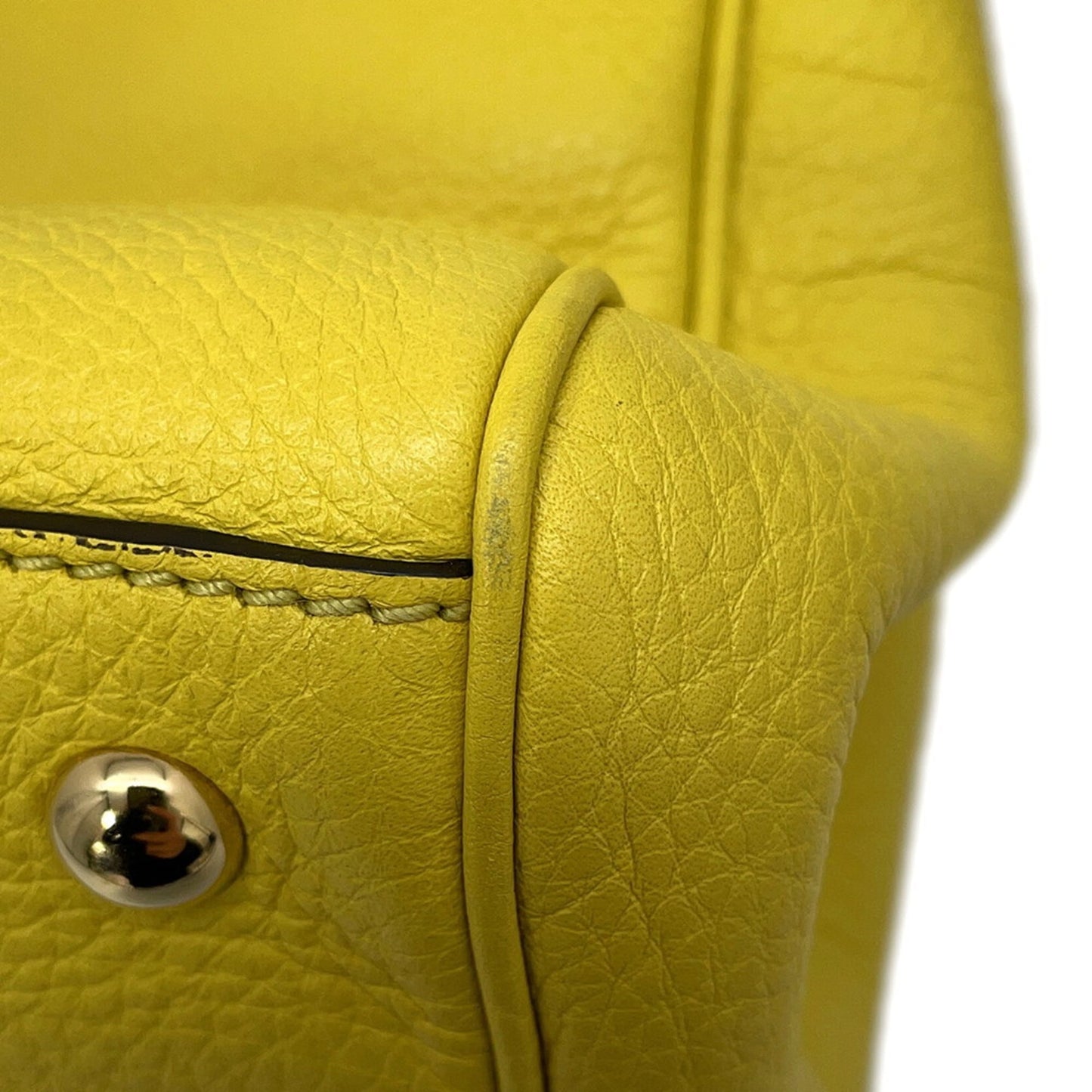 Gucci Beige Champagne Gold Yellow Bamboo Leather Tote Bag ( )