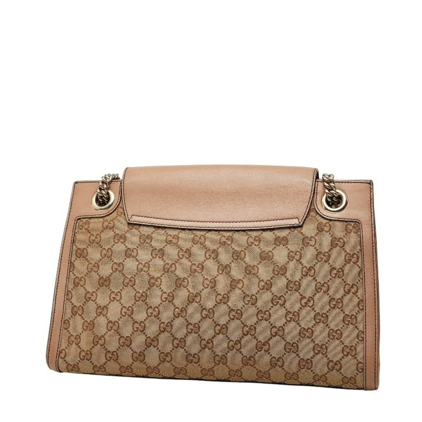 Gucci Gg Canvas Beige Pink Gg Canvas Leather Shoulder Bag ( )