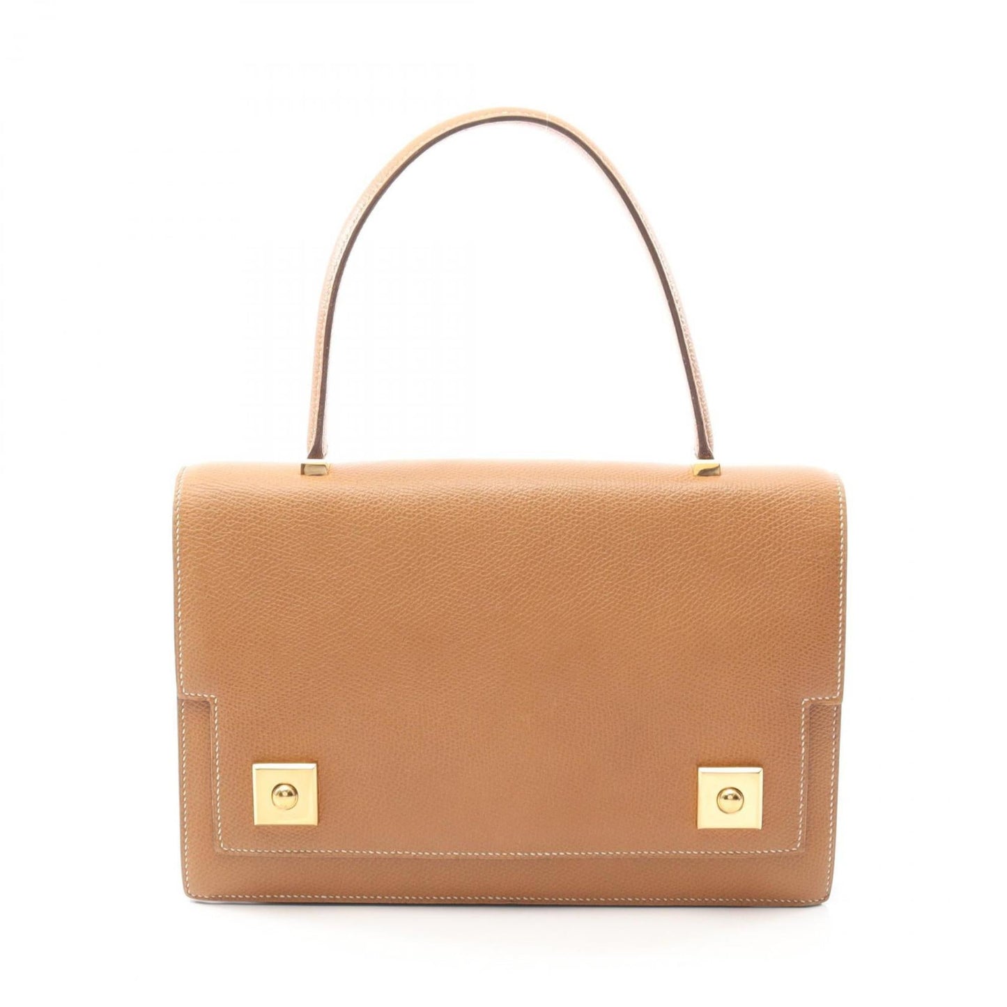 Hermes Brown Courchevel Leather Handbag ( )