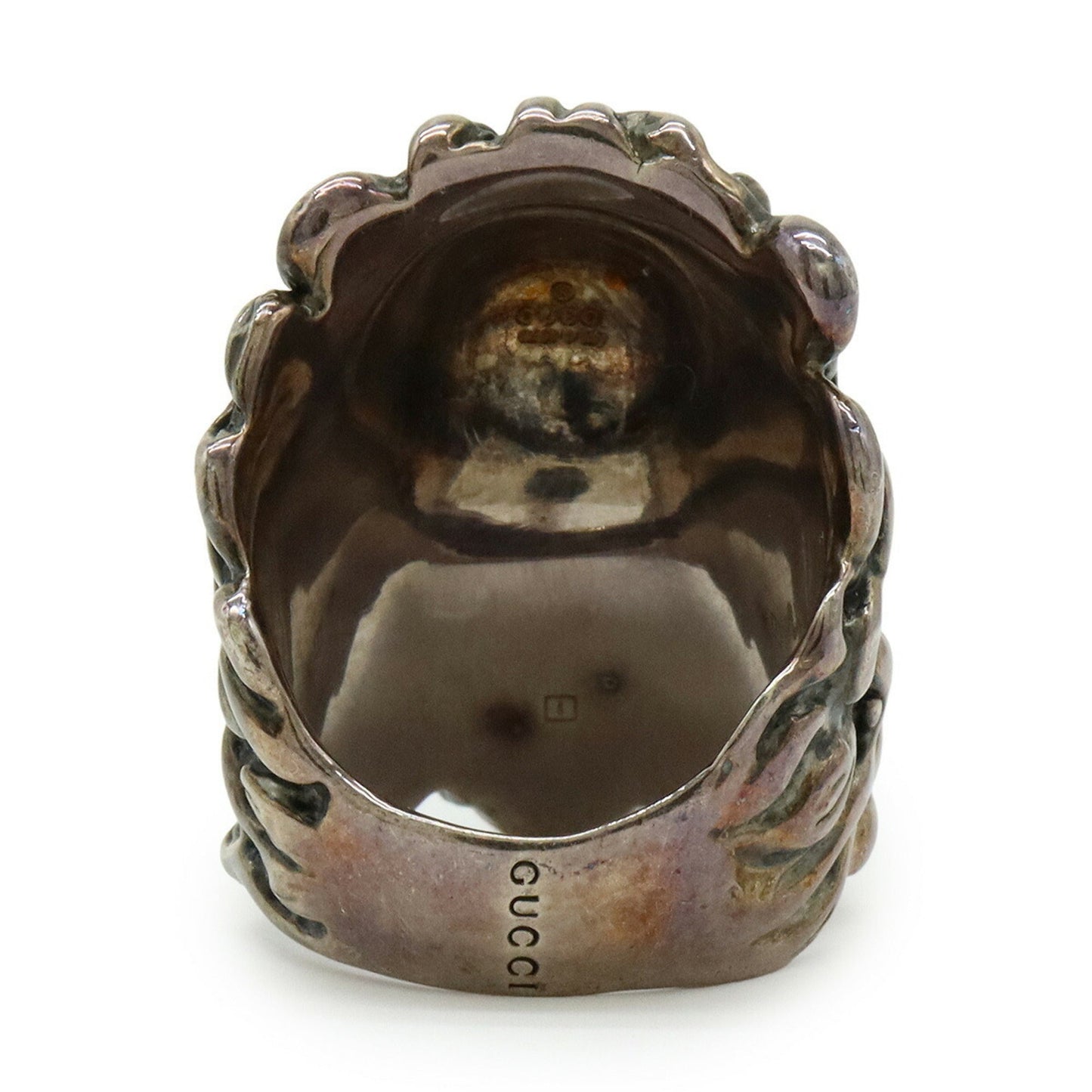 Gucci Pink Gold Black Band Ring ( )