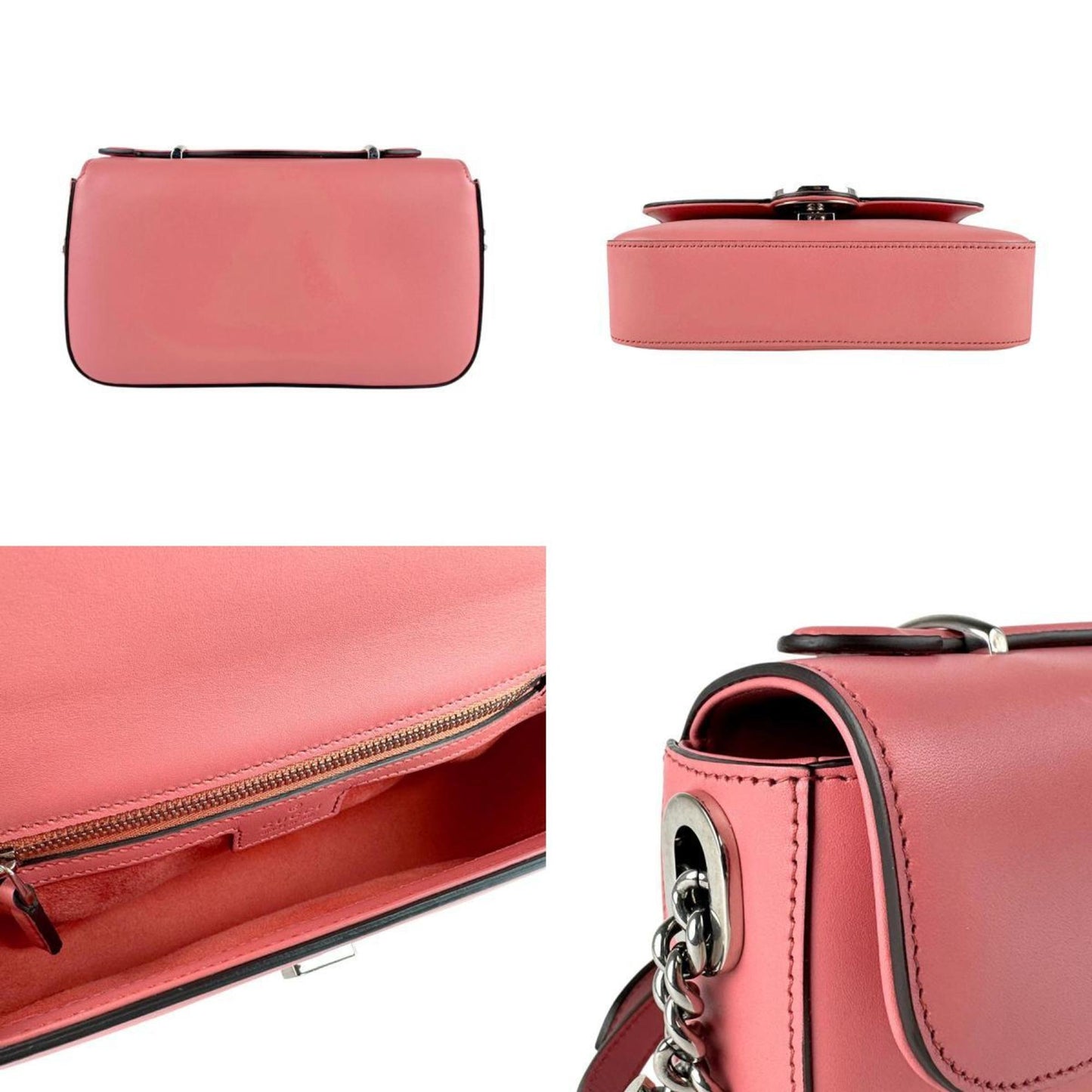 Gucci Pink Leather Shoulder Bag ( )