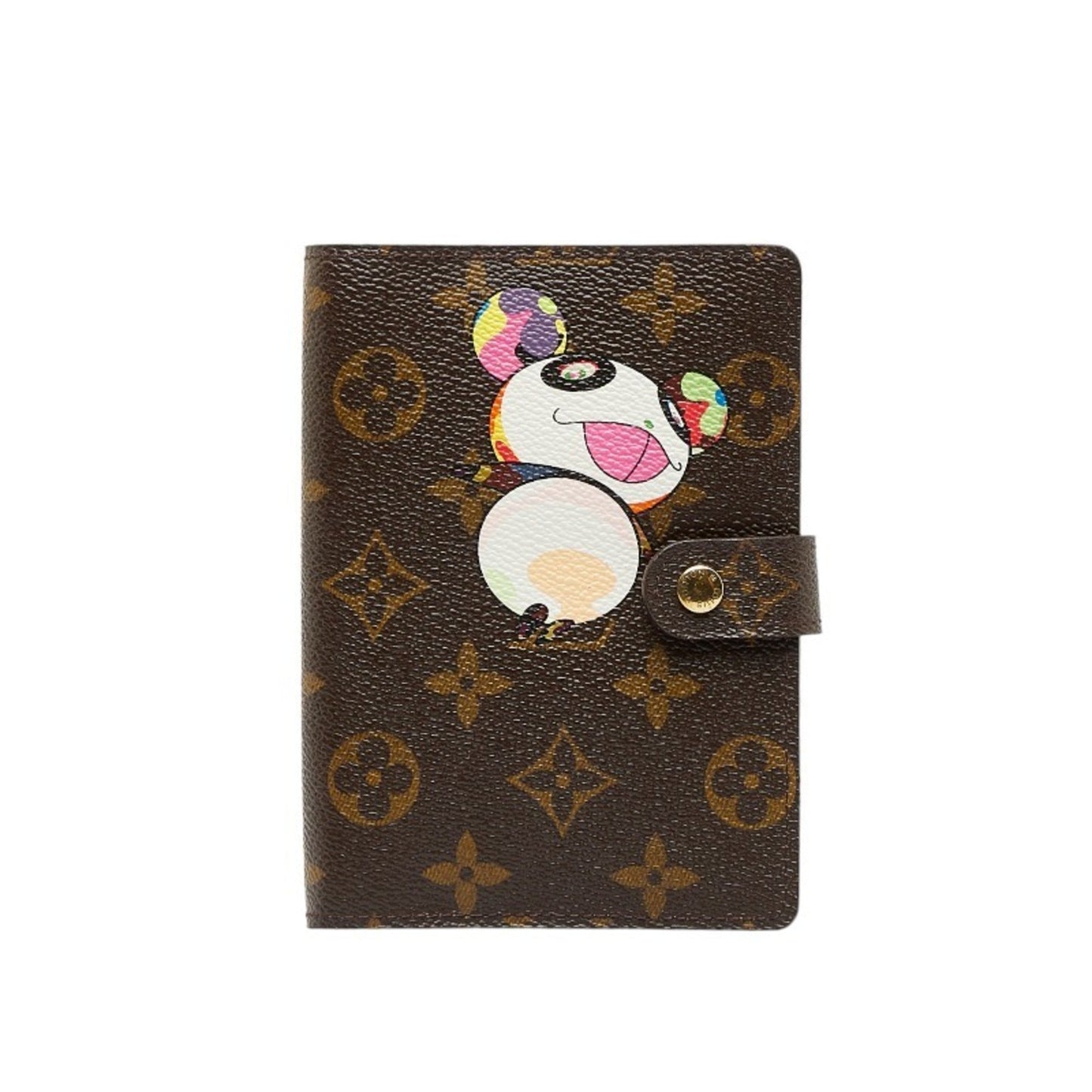LOUIS VUITTON Monogram Agenda PM x Takashi Murakami Notebook Cover R20011 Brown PVC Leather Ladies