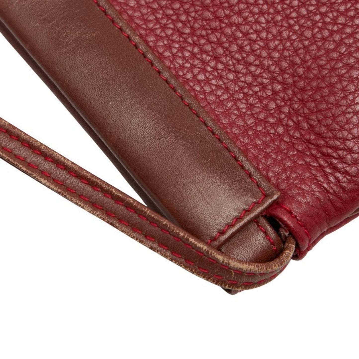 Gucci Red Brown Leather Shoulder Bag ( )