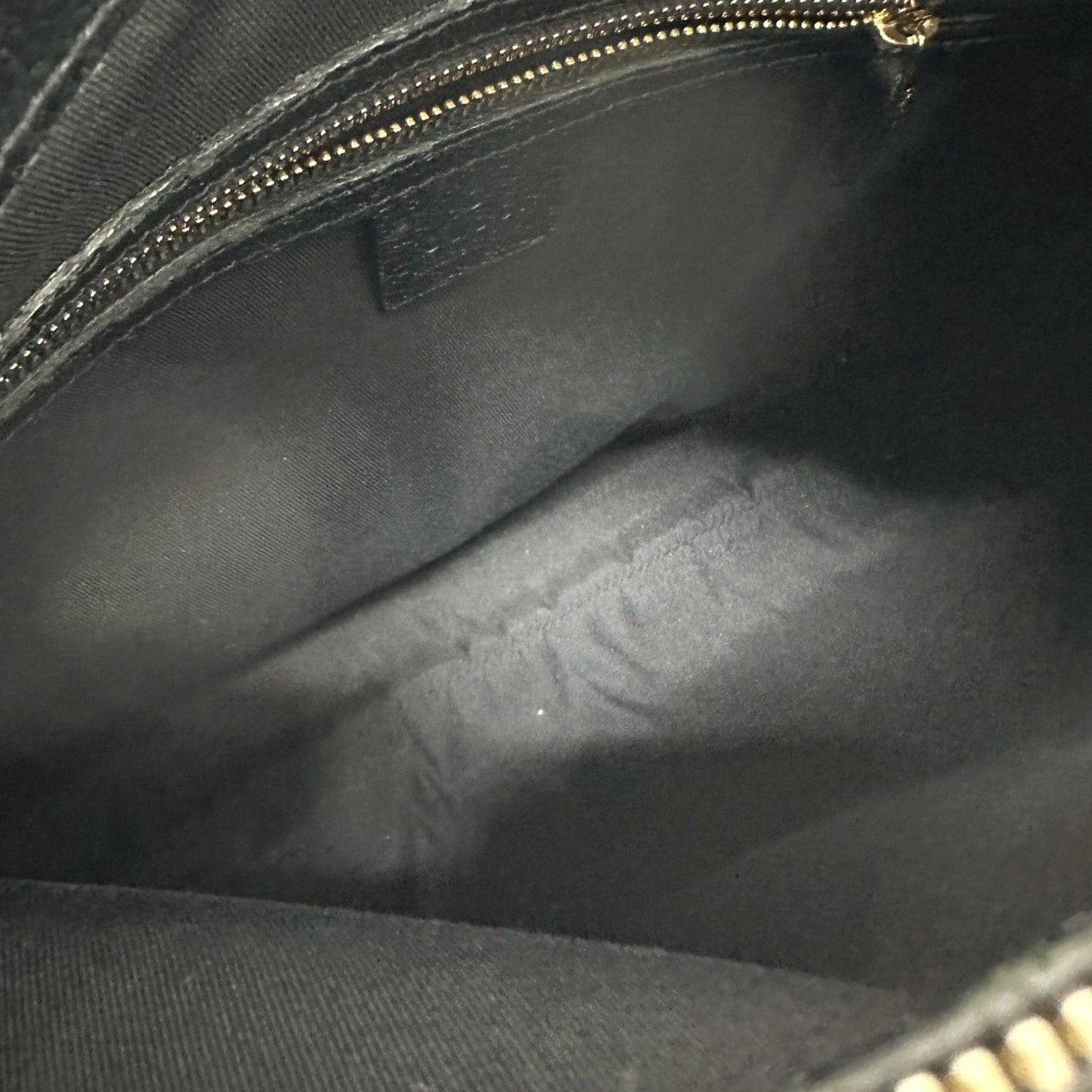 Gucci Horsebit Black Gg Canvas Leather Handbag Shoulder Bag ( )