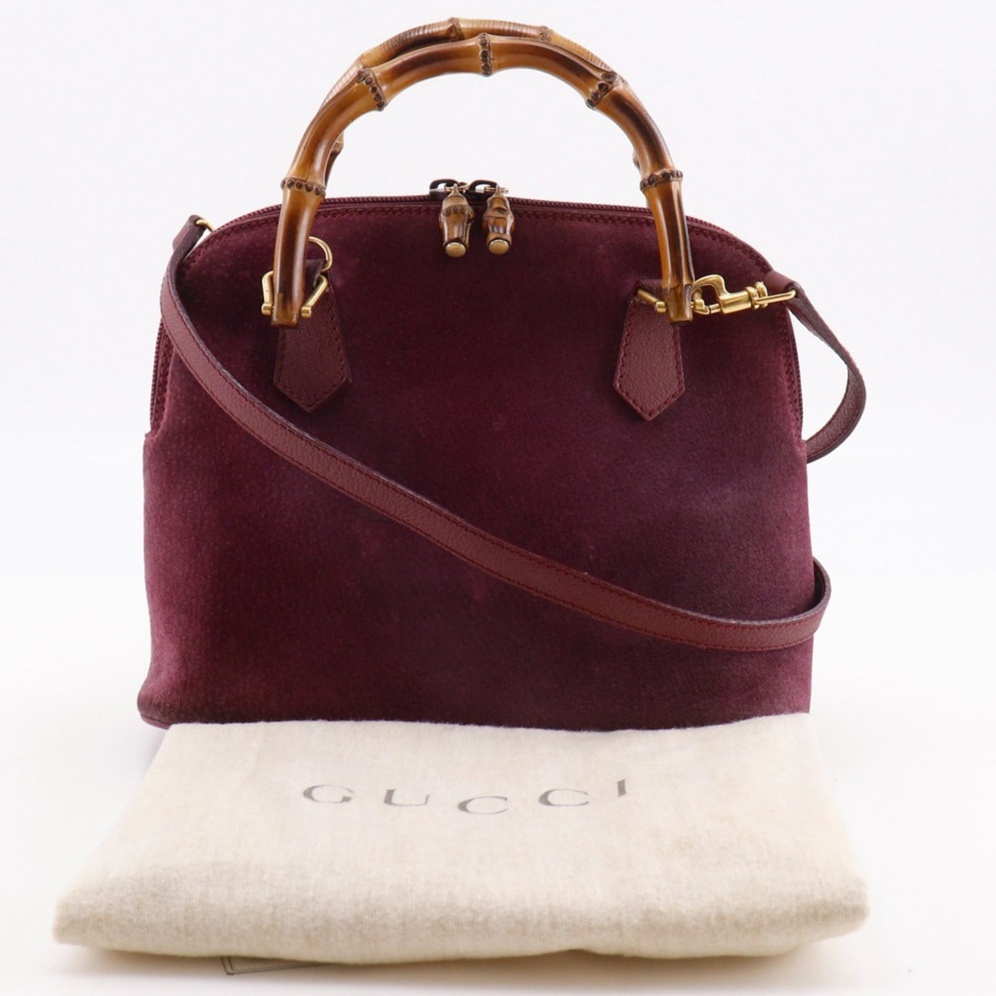 Gucci Purple Suede Handbag ( )
