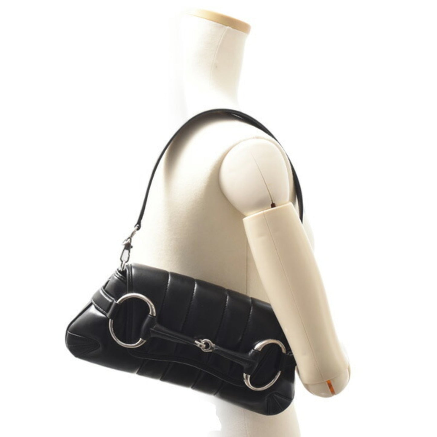 Gucci Black Leather Shoulder Bag ( )
