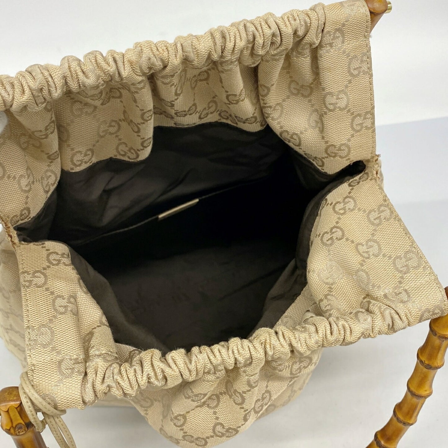 Gucci Beige Canvas Handbag ( )