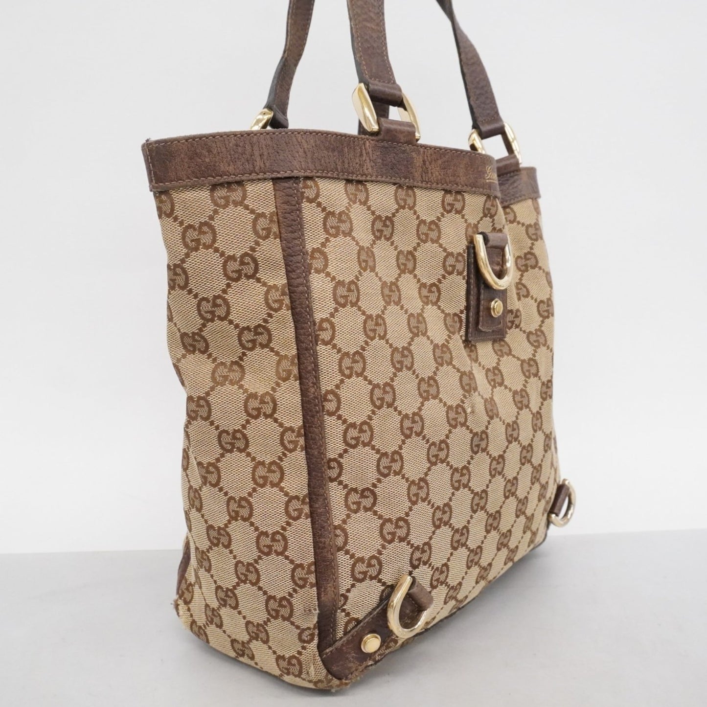Gucci Brown Canvas Handbag ( )
