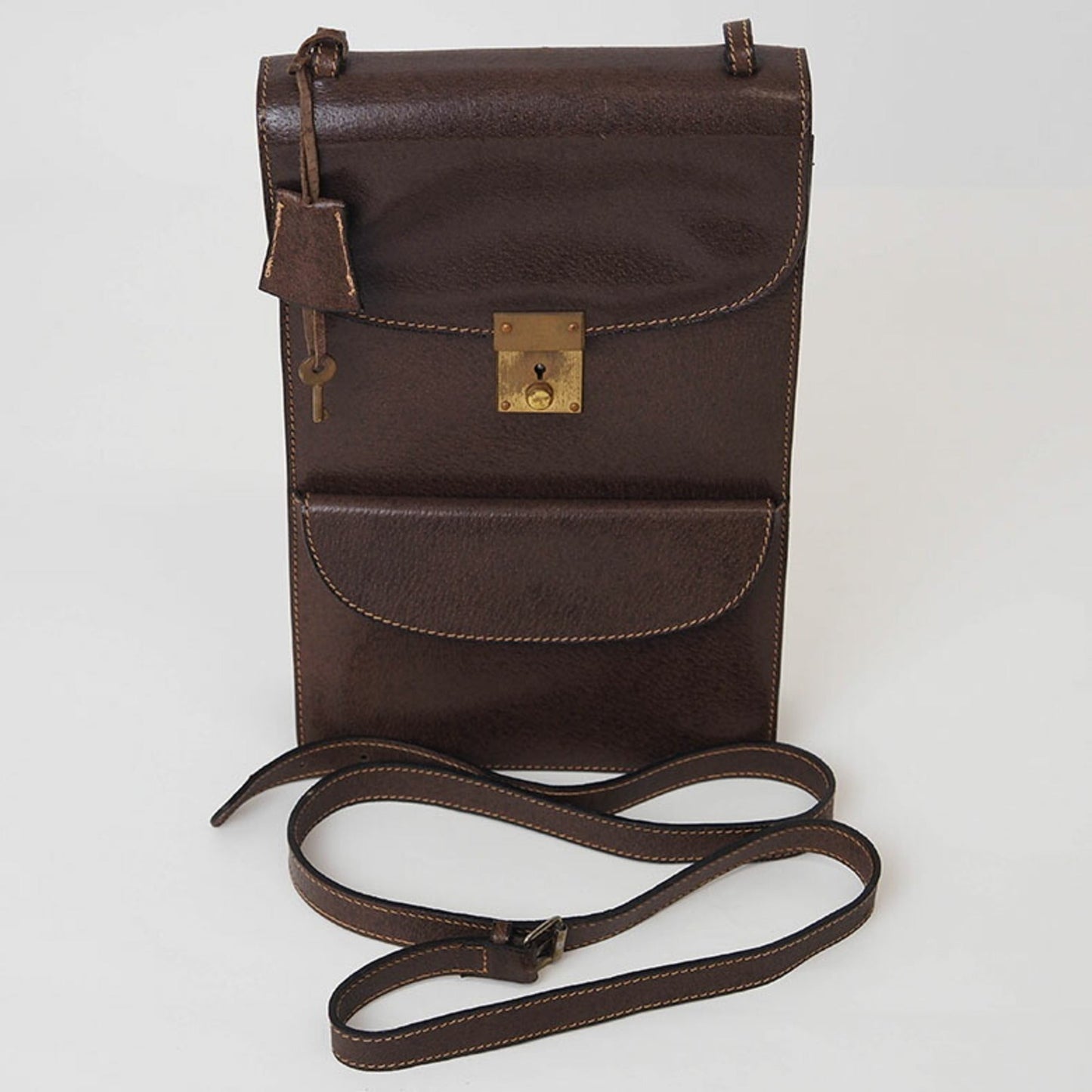Gucci Brown Leather Shoulder Bag ( )