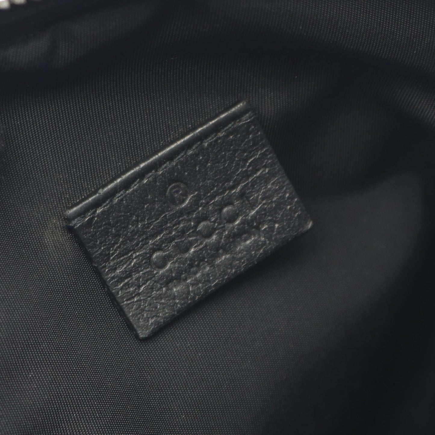 Gucci Black Leather Nylon Canvas Shoulder Bag ( )
