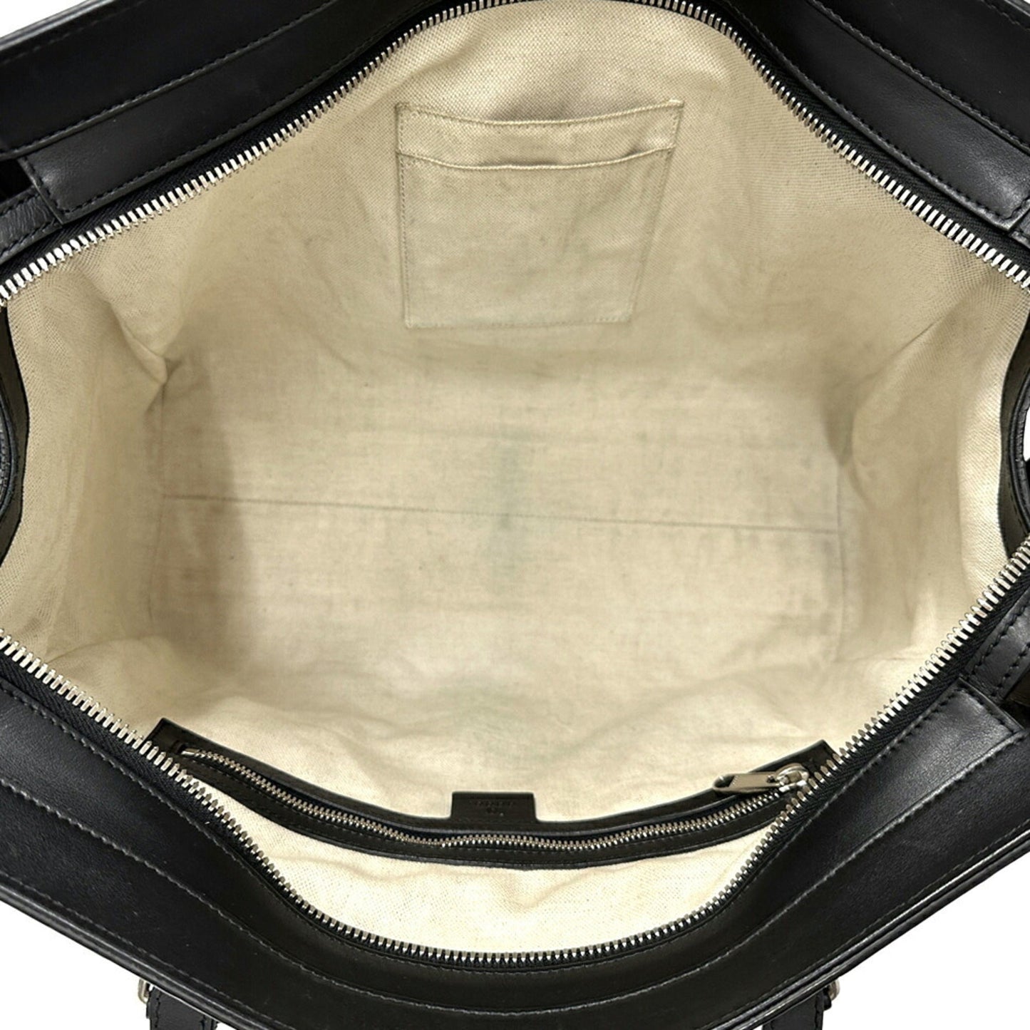 Gucci Black Leather Tote Bag ( )
