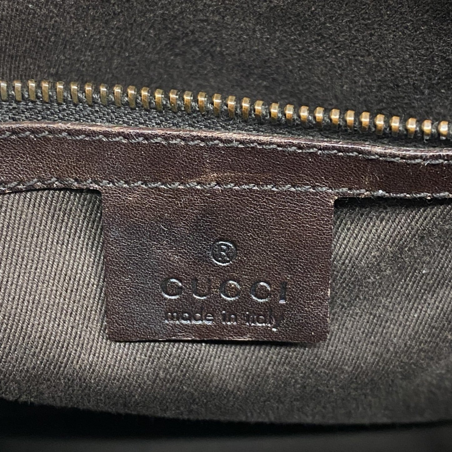 Gucci Beige Brown Canvas Handbag ( )