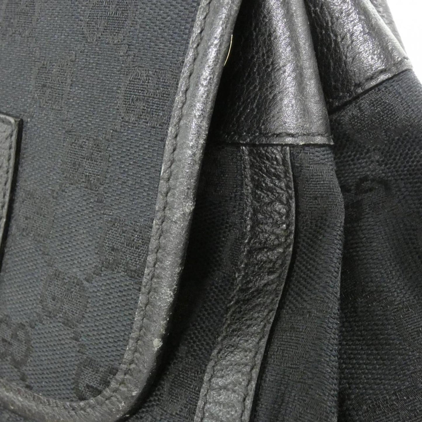 Gucci Black Gg Canvas Backpack ( )