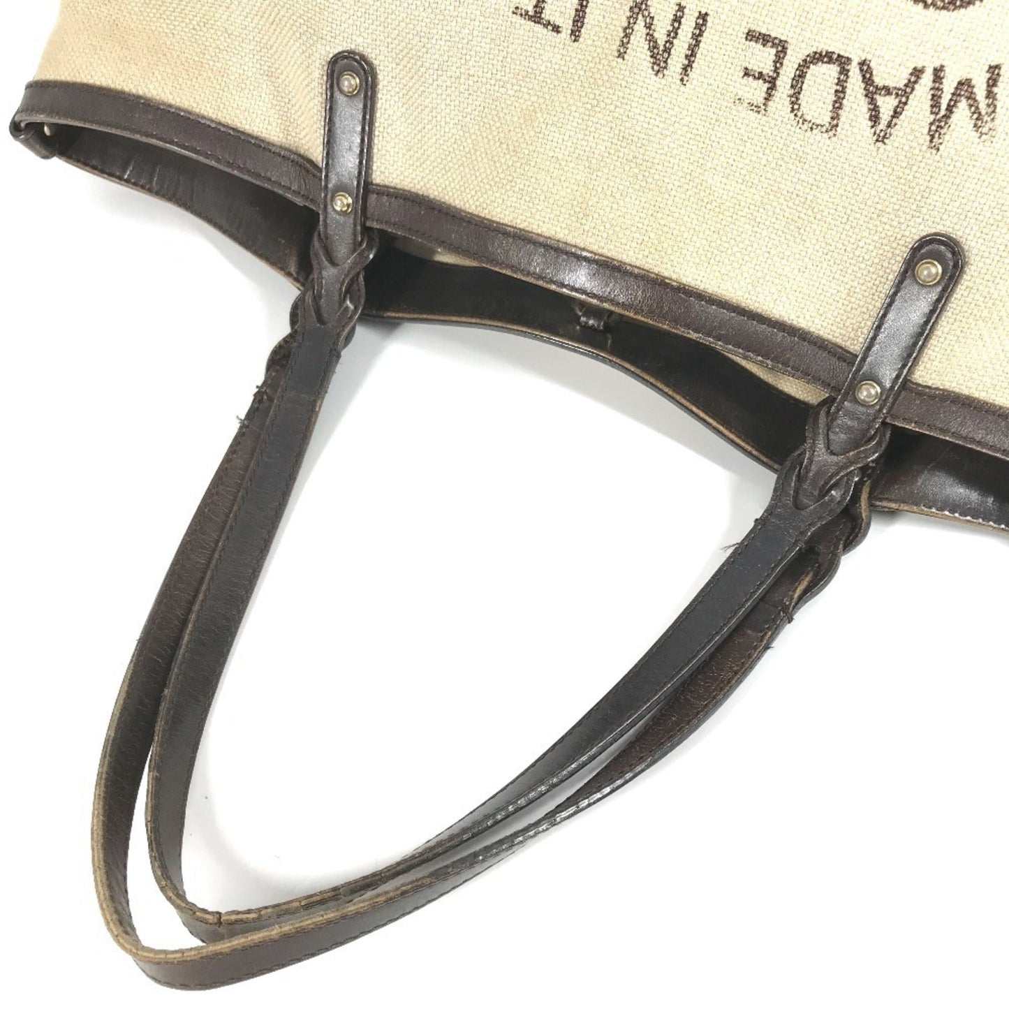 Gucci Beige Brown Leather Canvas Boston Bag Pouch Shoulder Bag Tote Bag ( )