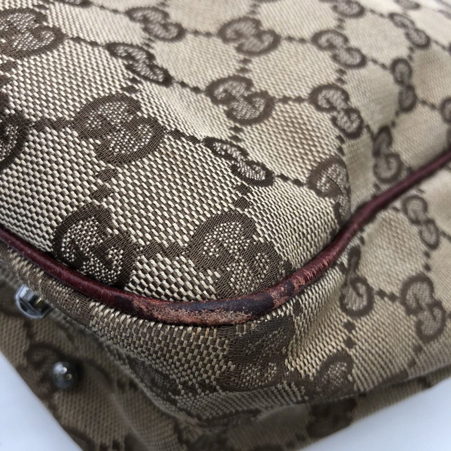 Gucci Gg Canvas Brown Gg Canvas Handbag Tote Bag ( )