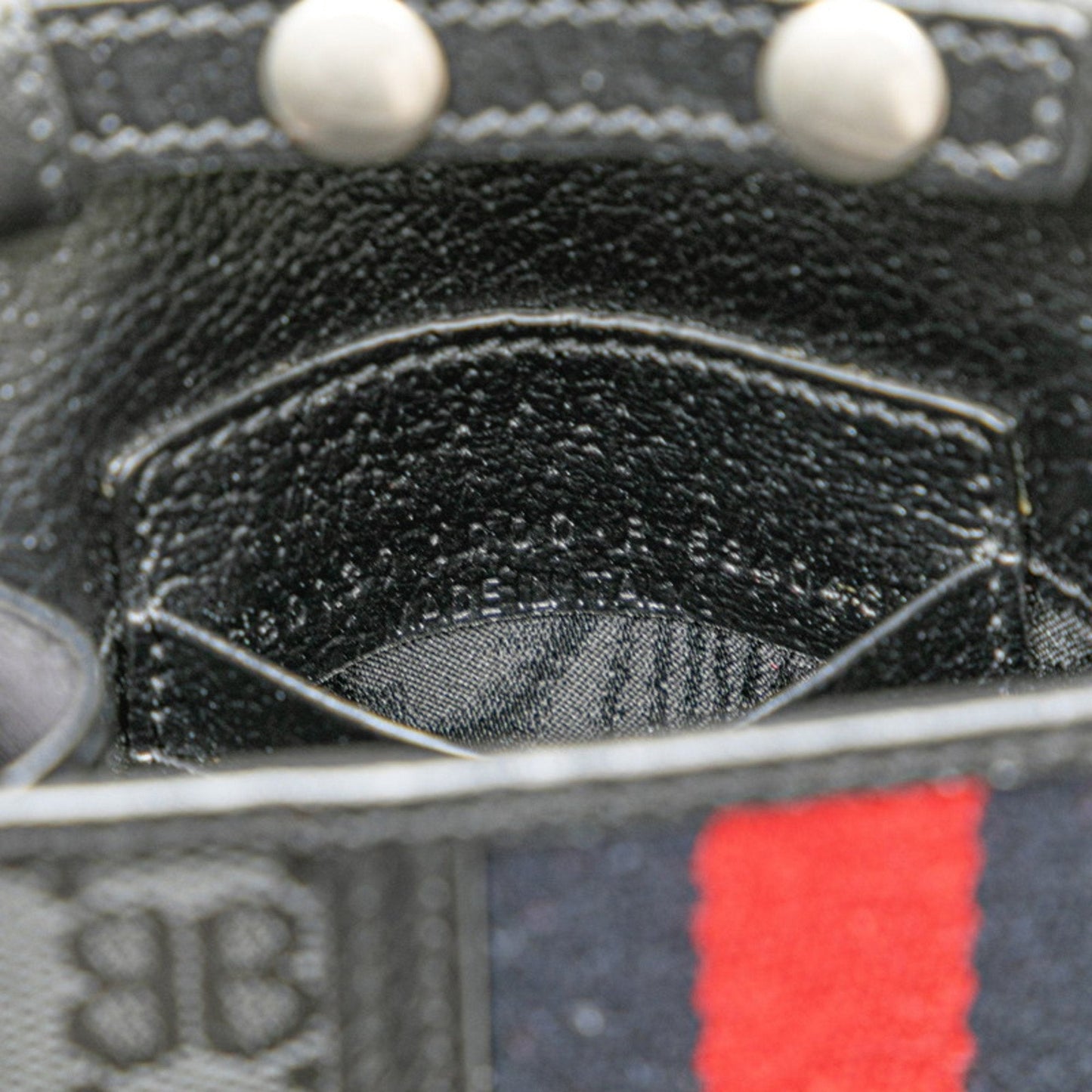 Gucci Black Canvas Leather Shoulder Bag ( )