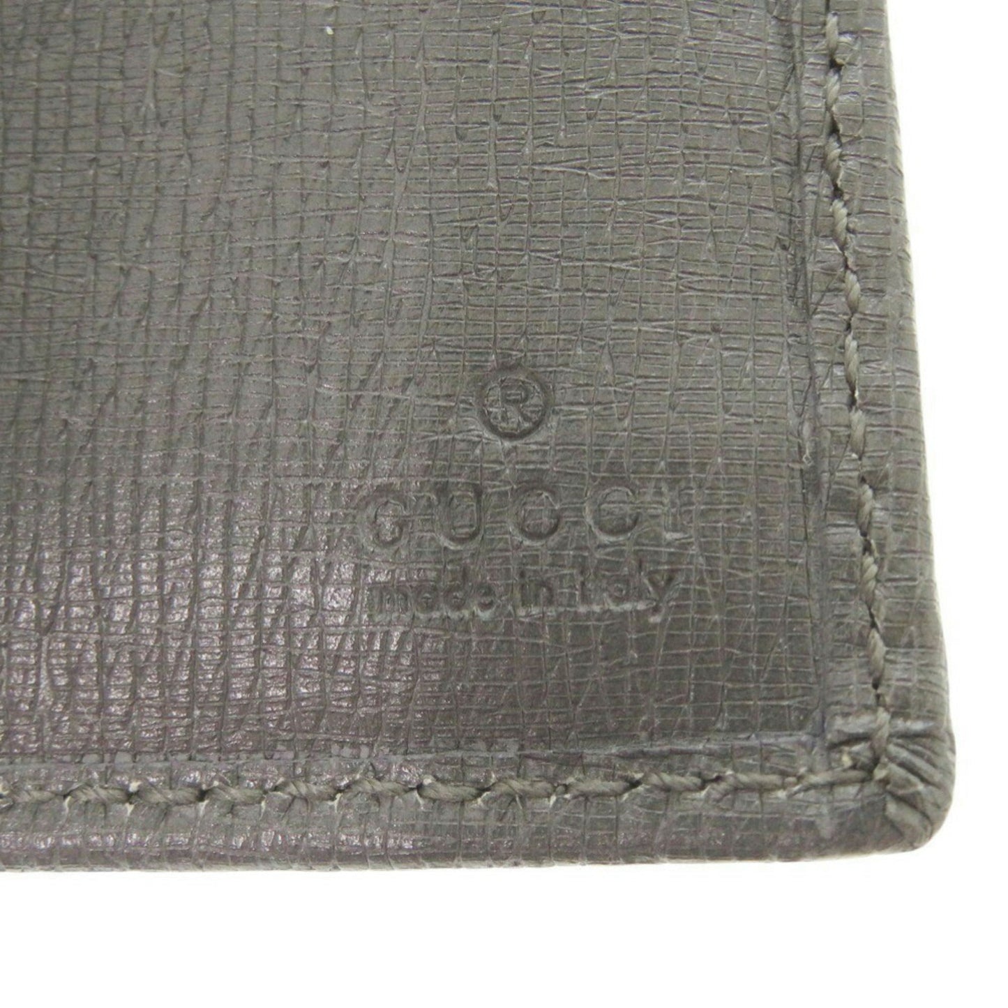 Gucci Gray Leather Long Wallet (Bi-Fold) ( )