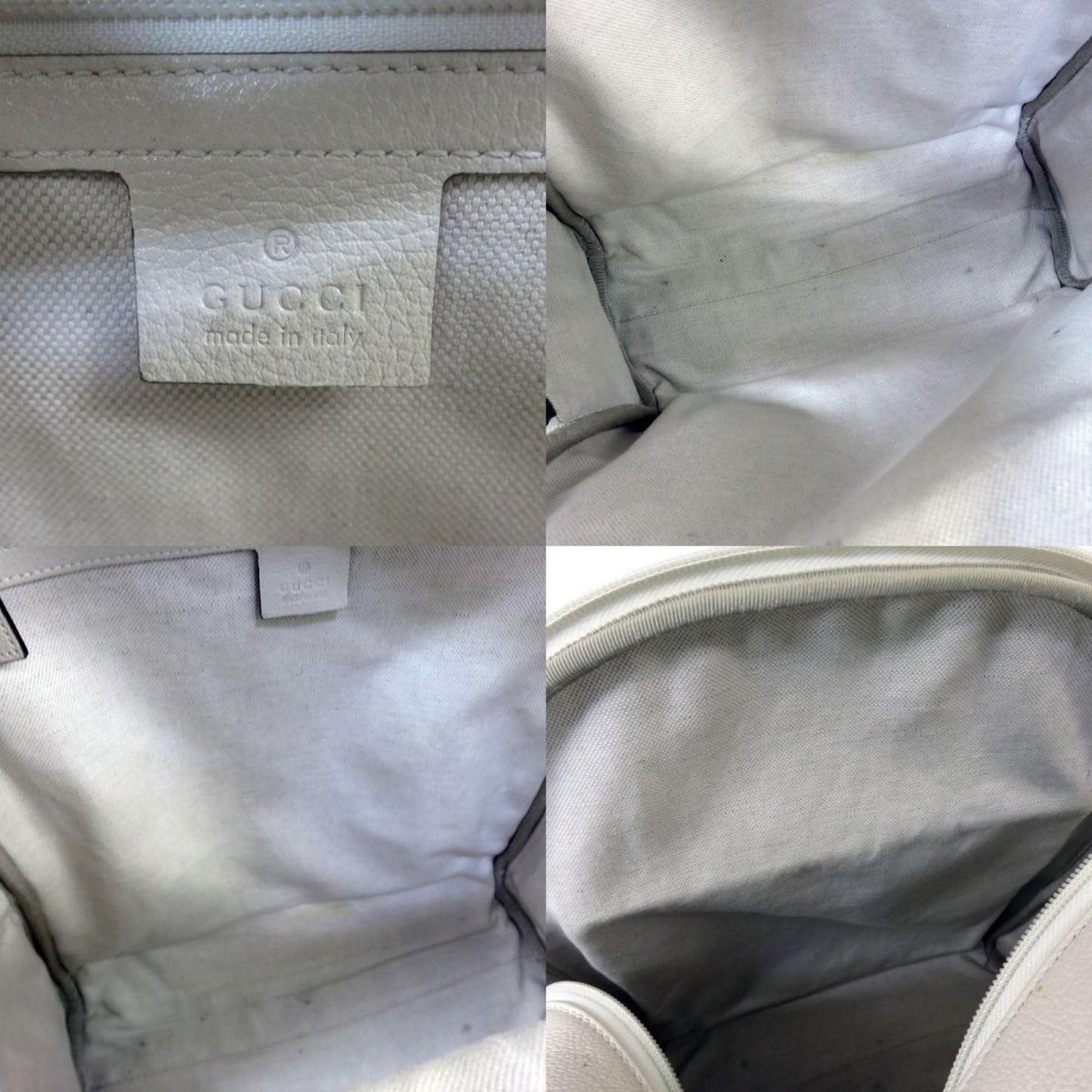 Gucci White Leather Backpack ( )