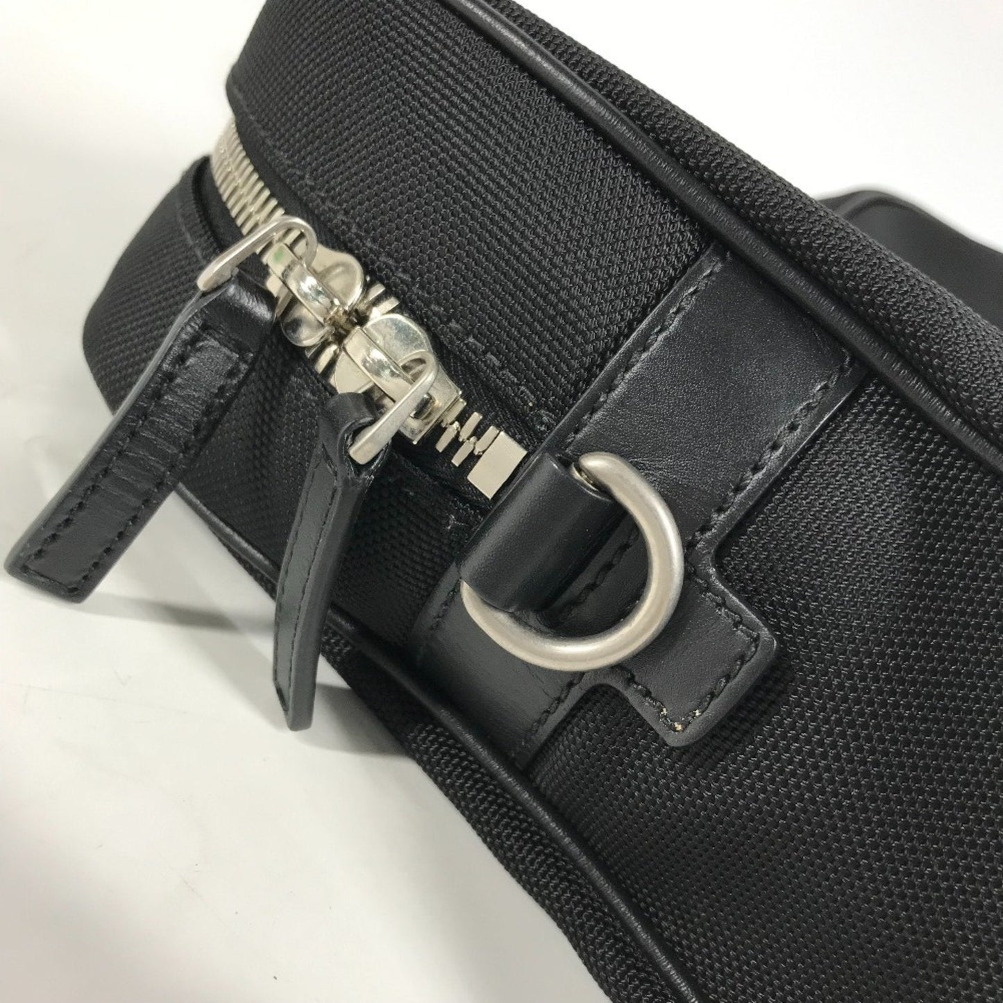 Gucci Black Leather Canvas Handbag Shoulder Bag Tote Bag ( )