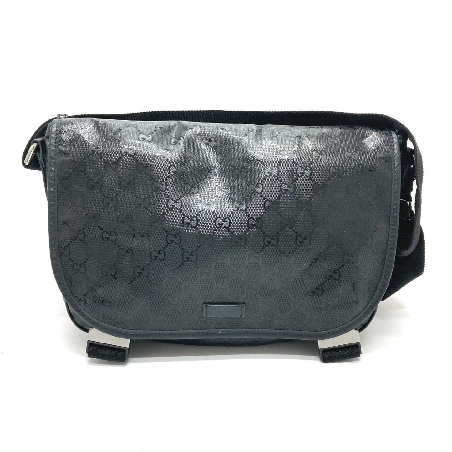 Gucci Black Gg Imprimé Messenger Bag Shoulder Bag ( )
