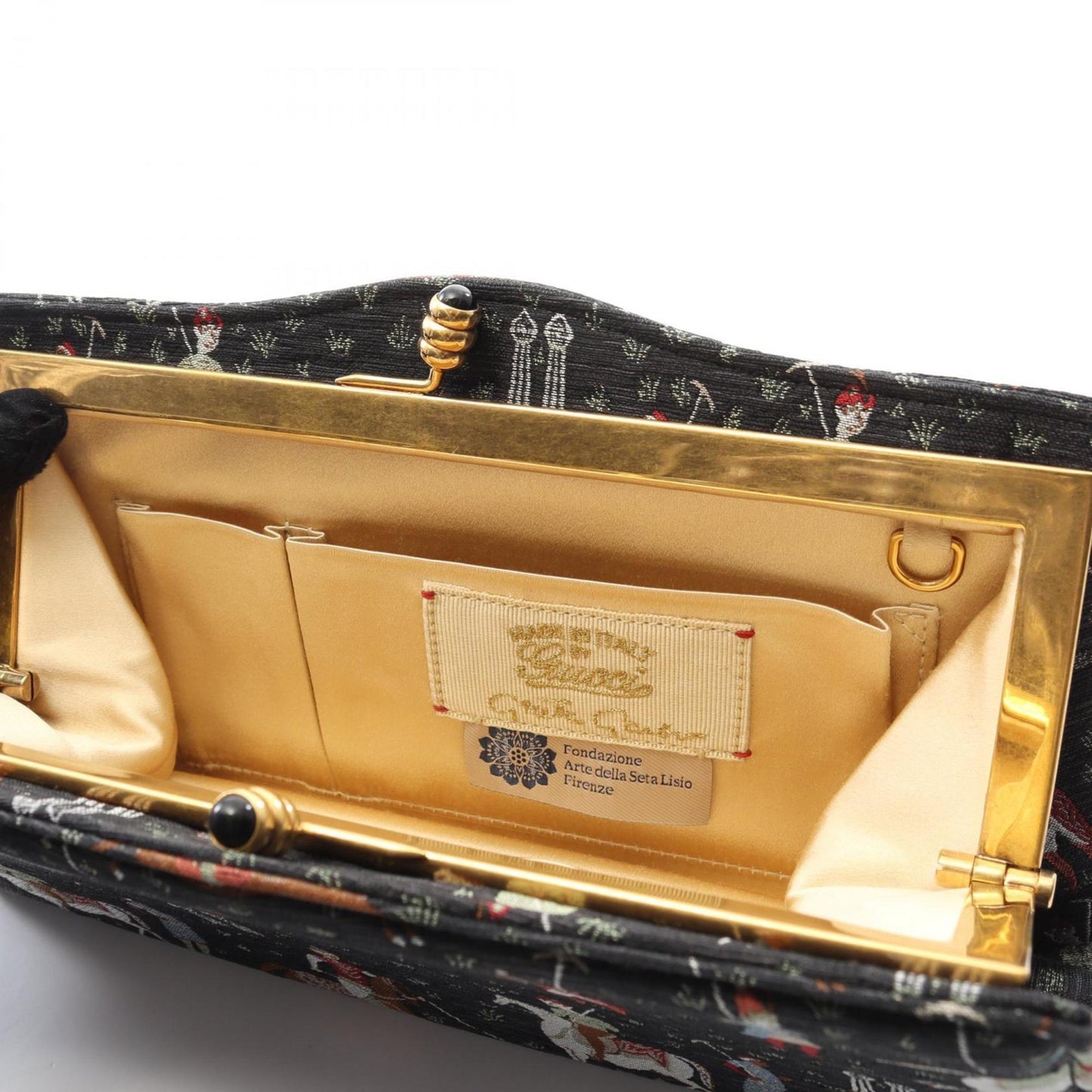 Gucci Black Multi-Color Canvas Clutch Bag ( )