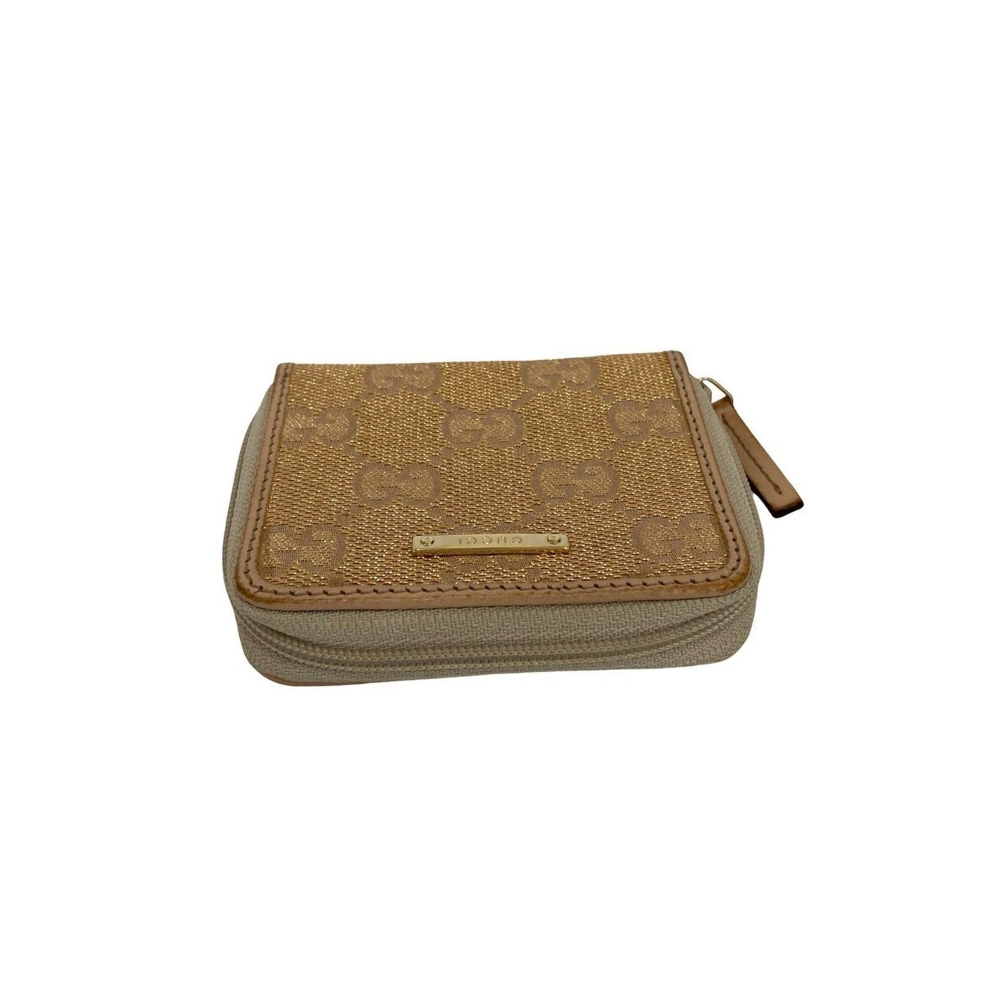 Gucci Pink Canvas Leather Coin Purse/Coin Case ( )