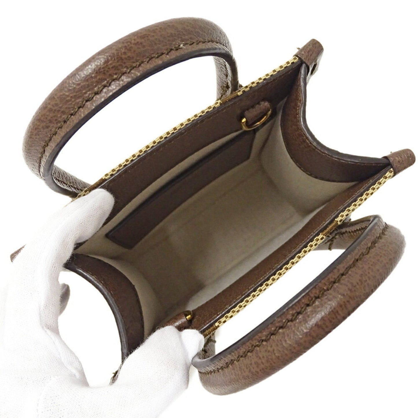 Gucci Gg Canvas Beige Brown Gg Canvas Handbag Shoulder Bag ( )