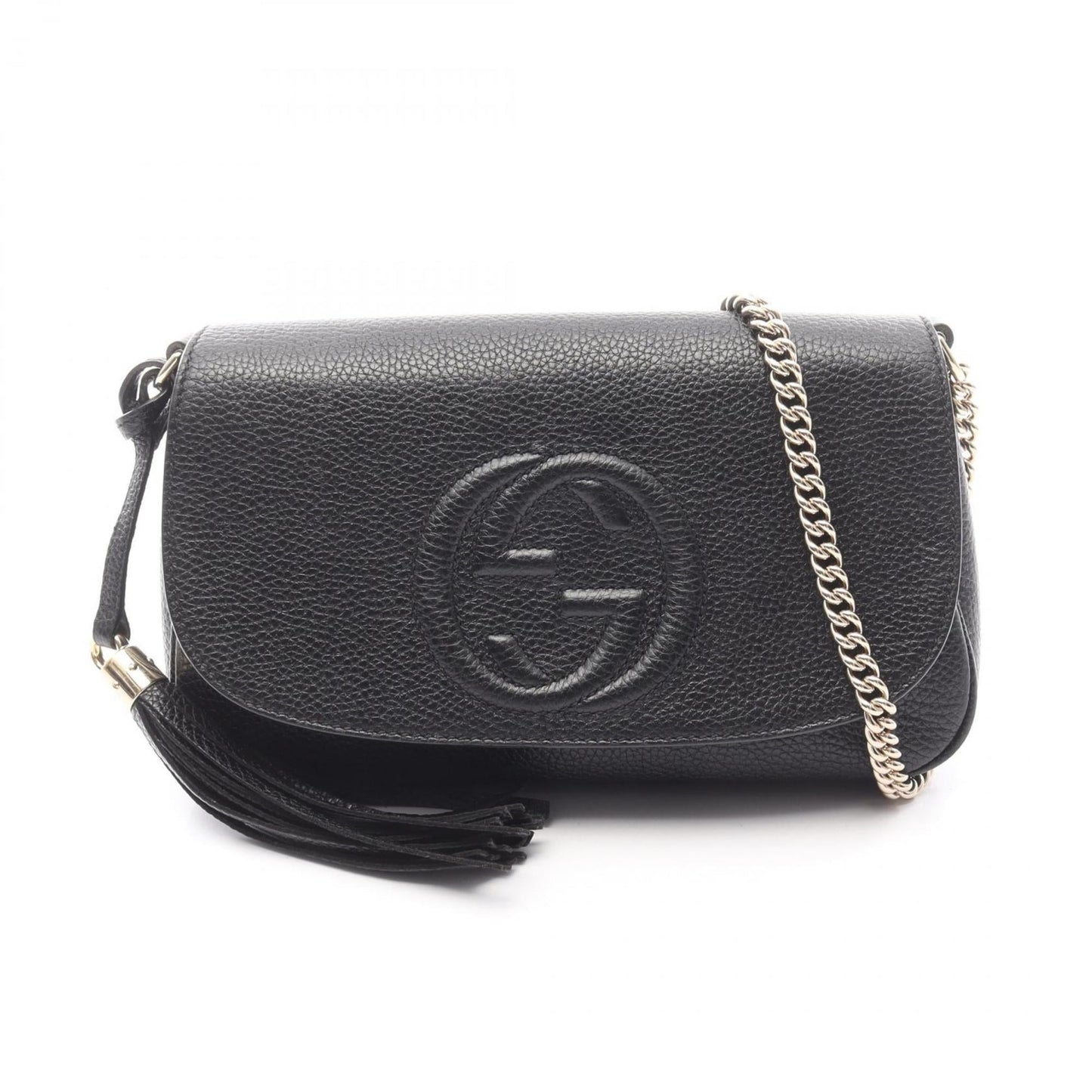Gucci Black Leather Shoulder Bag ( )