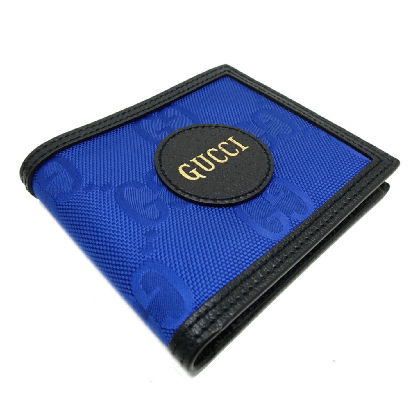 Gucci Black Blue Nylon Leather Wallet (Bi-Fold) ( )