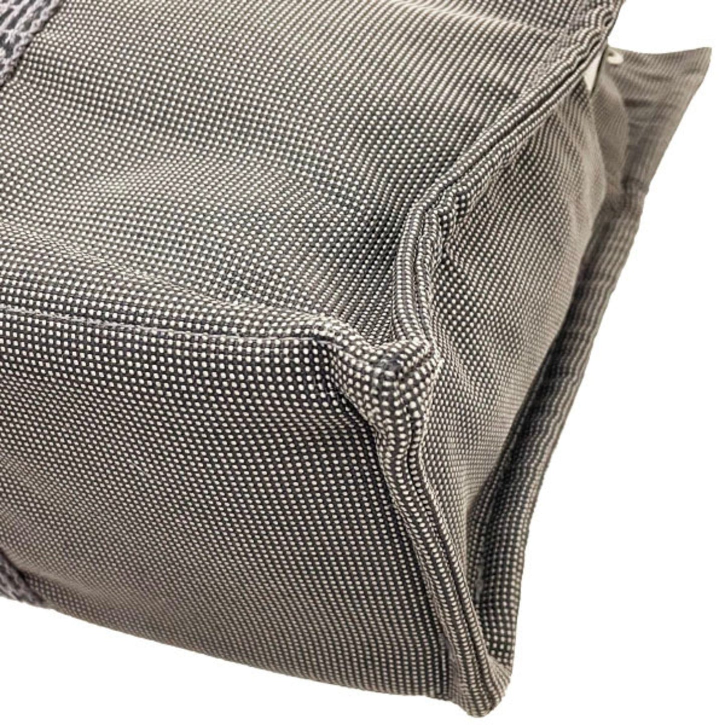 Hermes Her Line Gray Nylon Canvas Tote Bag ( )