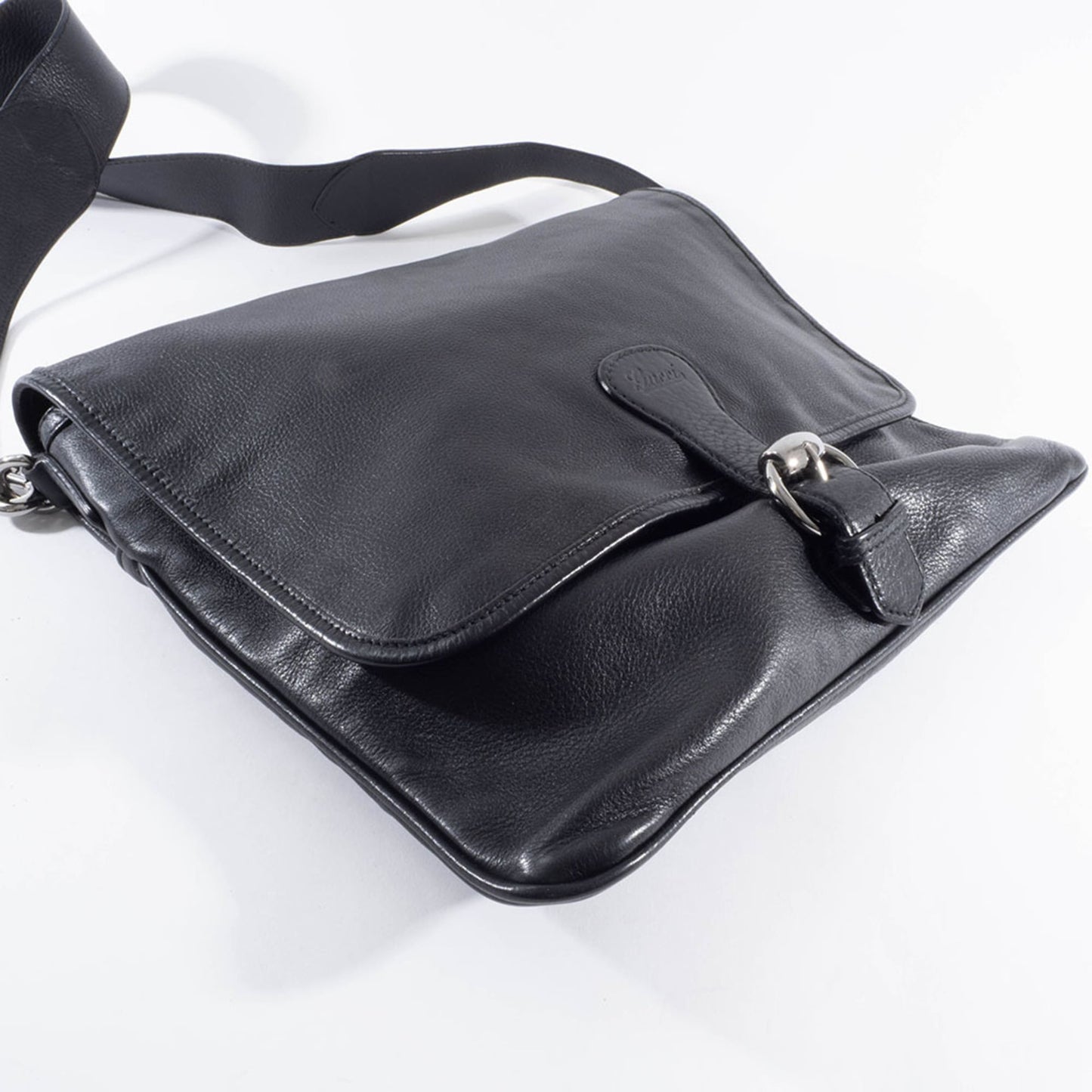 Gucci Black Leather Shoulder Bag ( )