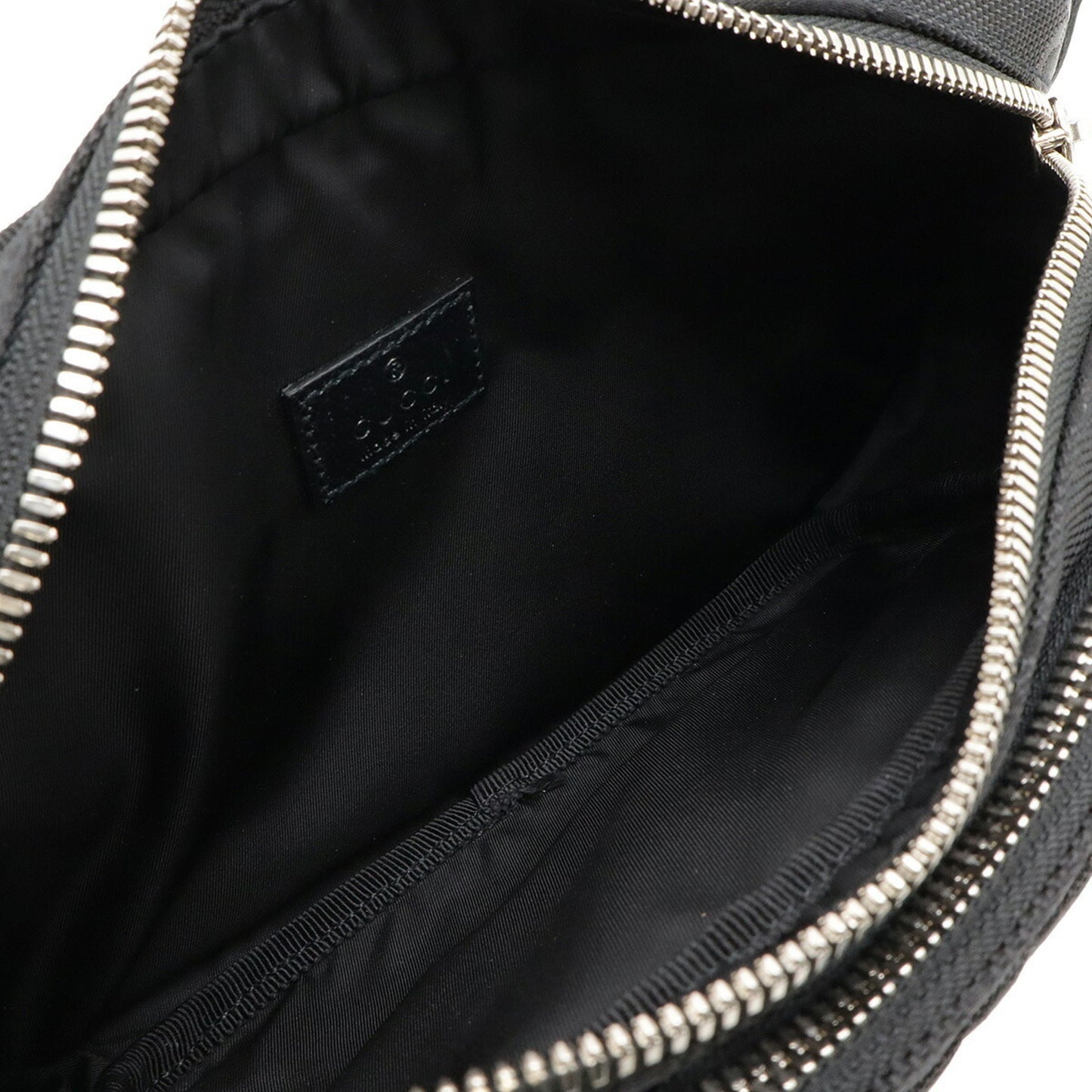 Gucci Black Nylon Canvas Leather Fanny Pack Sling Bag ( )