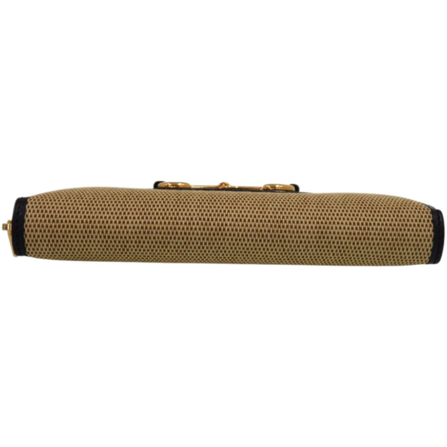 Gucci Beige Navy Canvas Leather Long Wallet (Bi-Fold) ( )